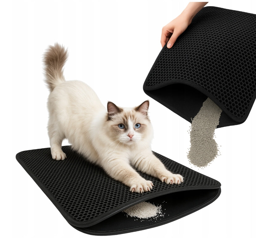 LITTER BOX MAT DOUBLE LAYER FOR CAT WIPER PAD LARGE 60X45