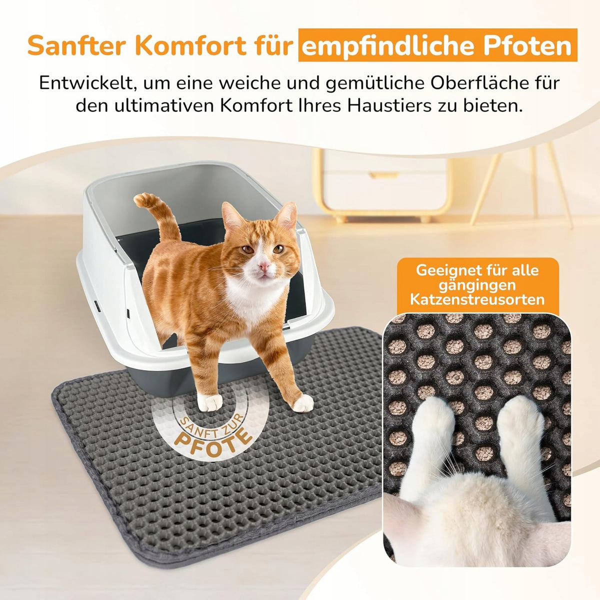 LITTER BOX MAT GREY 90X76 CM STOPS WATERPROOF LITTER Manufacturer code MATA POD KUWETĘ SZARA ZATRZYMUJE ŻWIREK