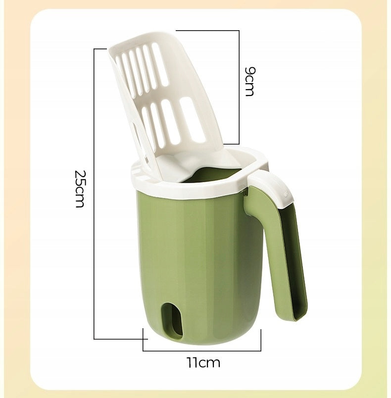 LITTER BOX PADDLE WITH CONTAINER QUICK CLEANING LITTER + FREEBIE Kind litter scoops