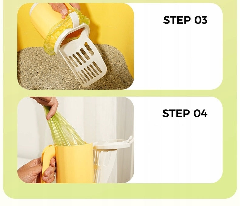 LITTER BOX PADDLE WITH CONTAINER QUICK CLEANING LITTER + FREEBIE Trade name SIEMIEC Łopatka do kuwety z pojemnikiem 2