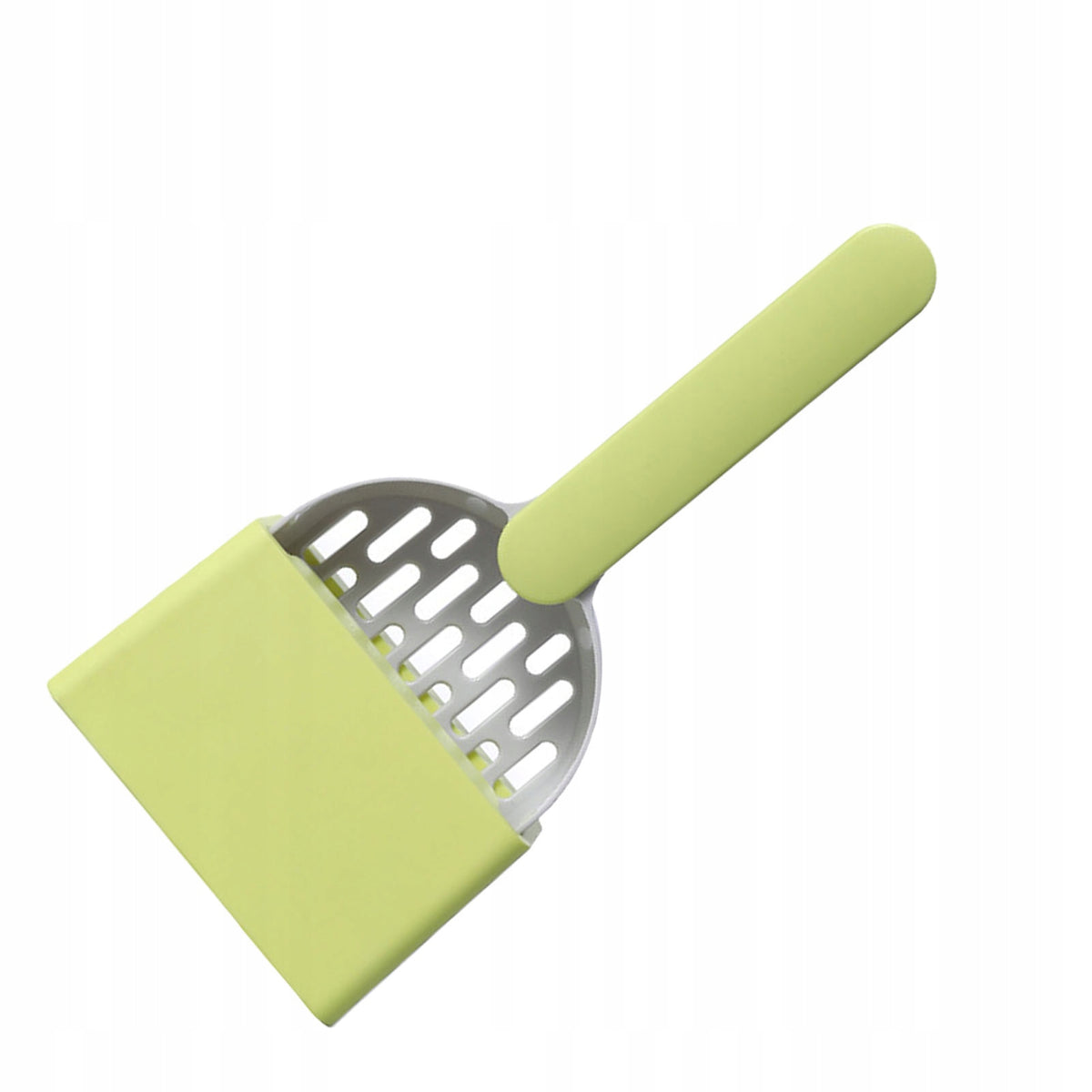 LITTER BOX SPATULA + HANDLE GREY + GREEN Packaging status original