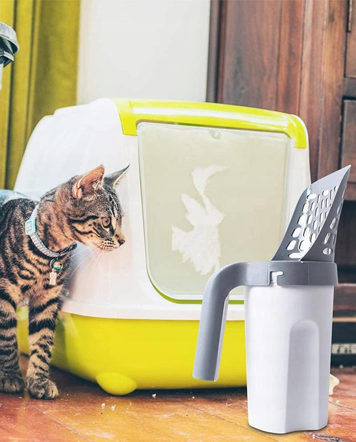 LITTER BOX SPATULA Sand Drawer Collector Dog and Cat Feces Grey Packaging status original