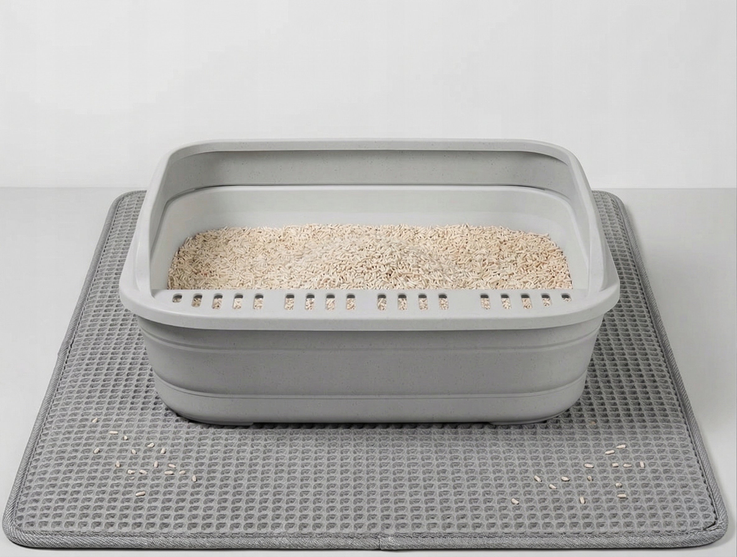 LITTER BOX WIPER MAT 45x60cm GREY PRACTICAL SOLUTION FOR LITTER! Manufacturer code DS-I-0117