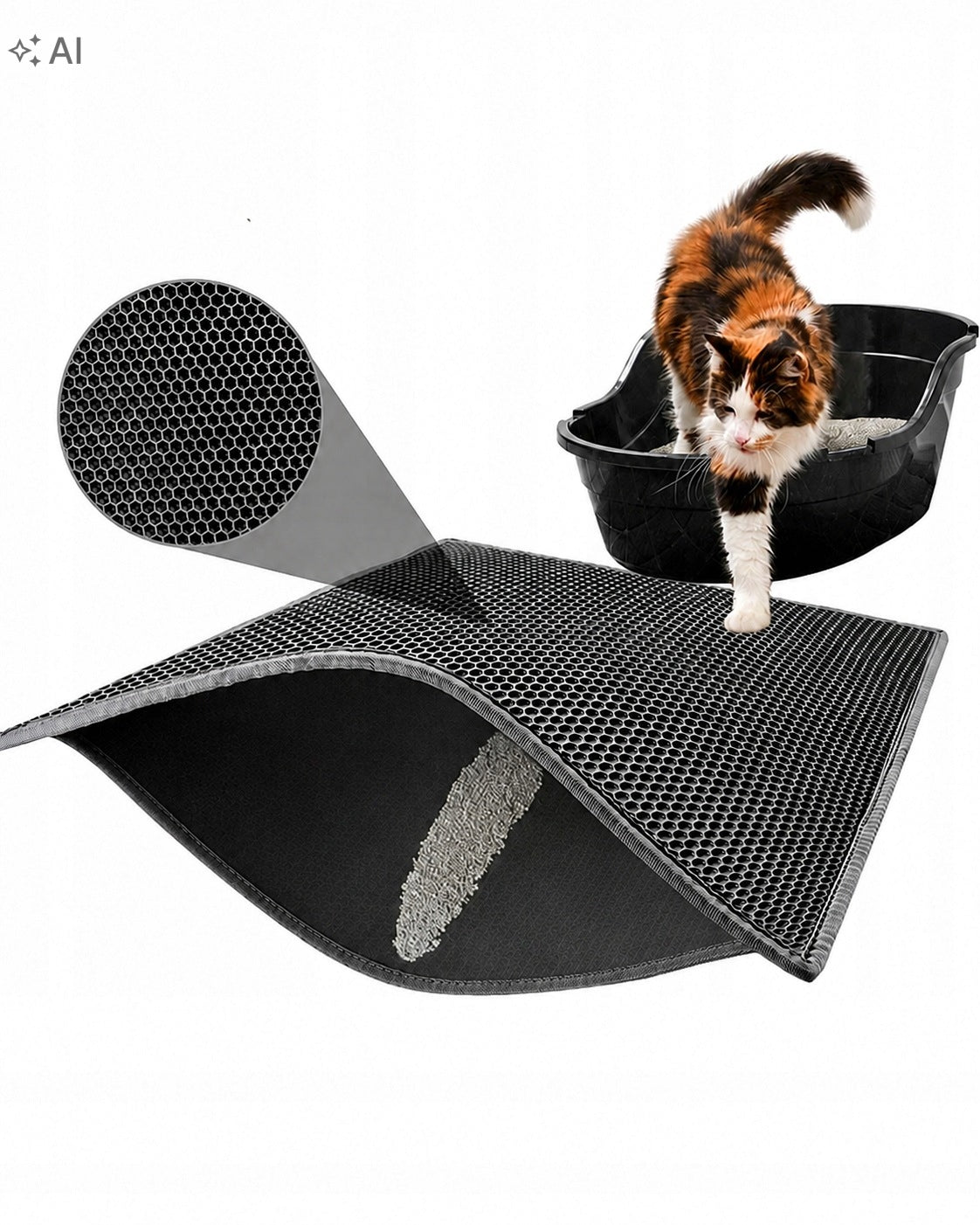 LITTER BOX WIPER MAT 80x60 FOR CAT LITTER LARGE XXL