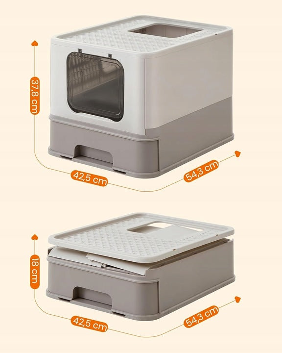 LITTER BOX WITH LID FOR CATS UP TO 15 KG OAT WARM GREY Manufacturer code 0051712249799
