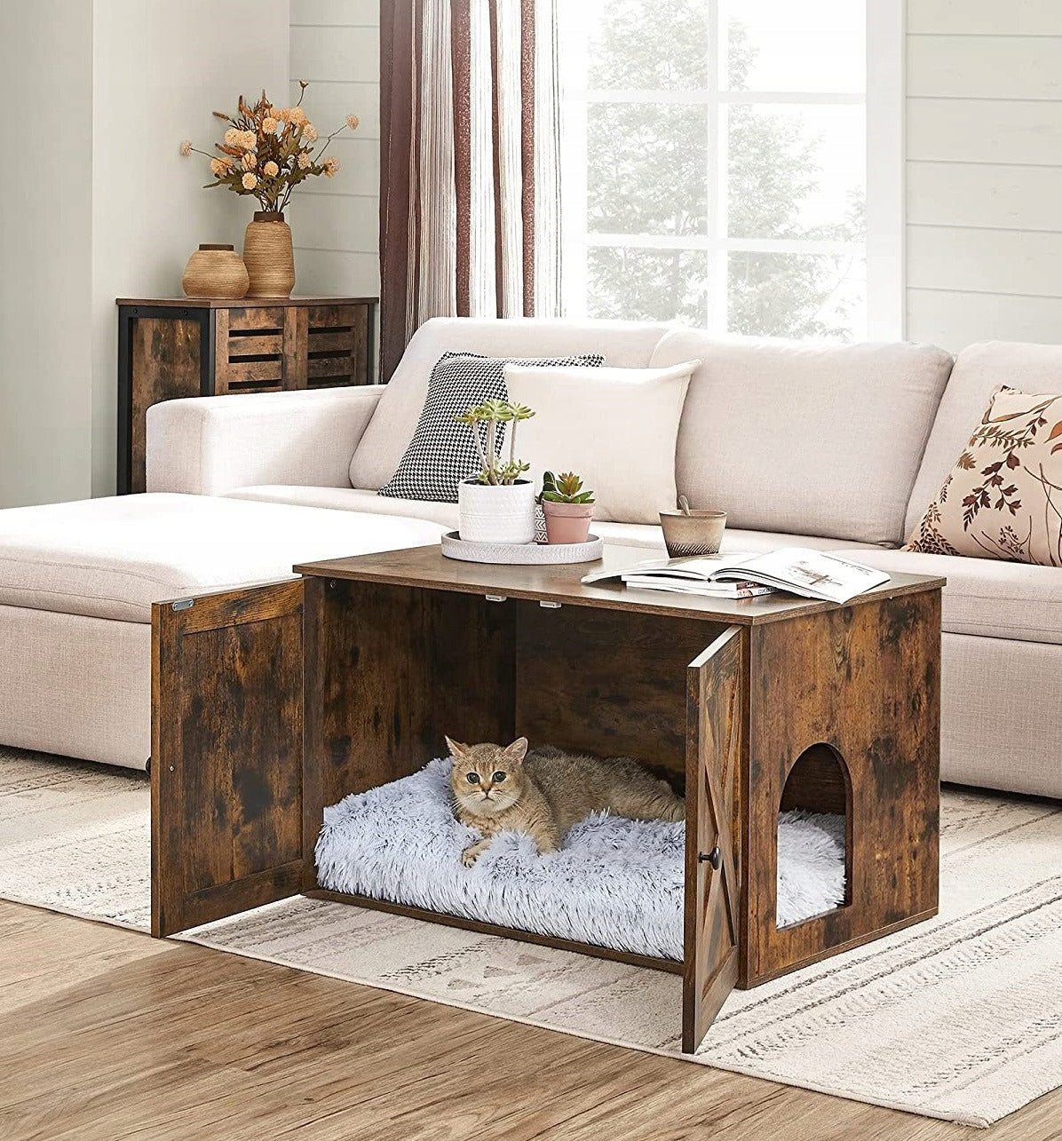 LITTER BOX cat bed chest of drawers country style 53 x 80 x 49,2 cm Manufacturer code PCL002X01