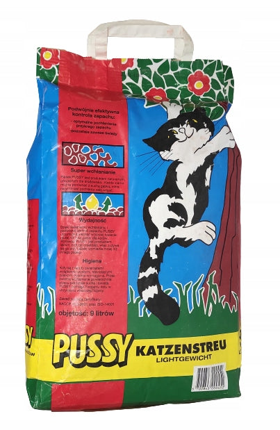 LITTER FOR CATS PUSSY 9 litres (4,8kg) Manufacturer code 085
