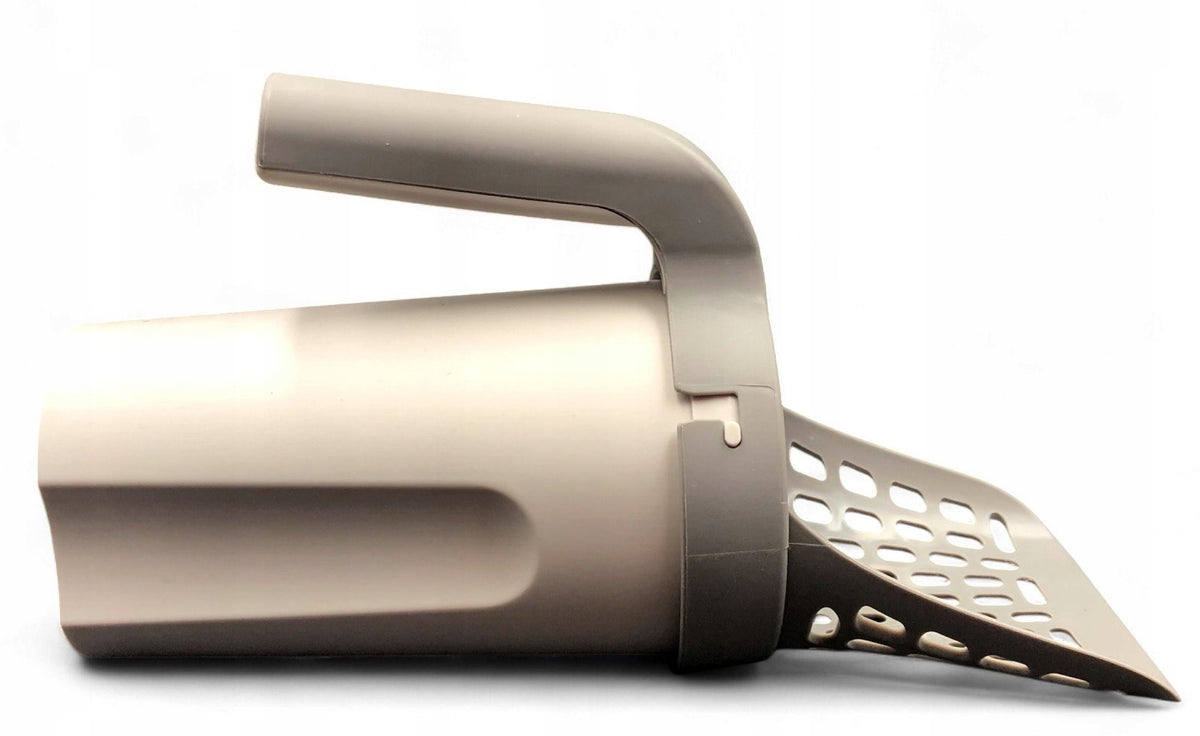 LITTER SPATULA LITTER BOX SPATULA ON CAT DROPPINGS WITH STRAINER AND POUCHES Color gray