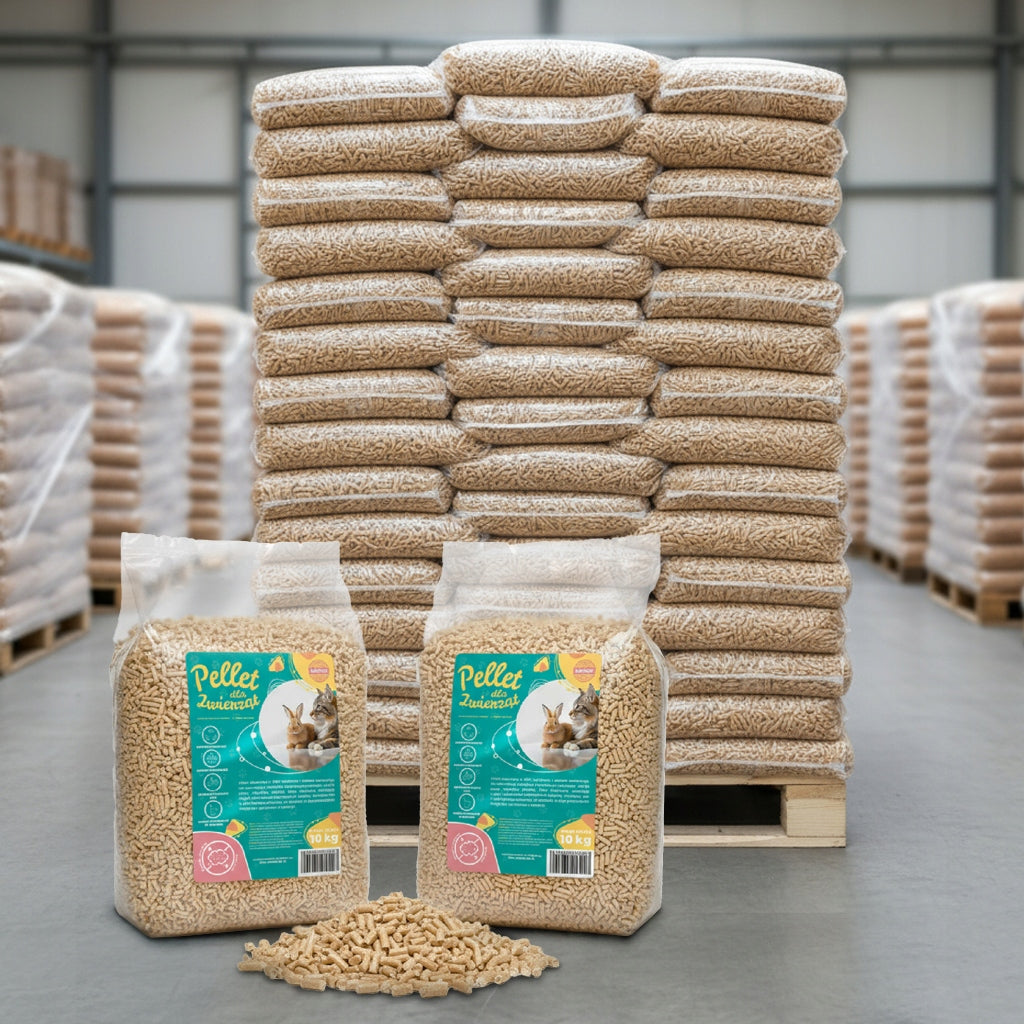 LITTER WOODEN PELLET LIGHT XXL FOR CAT, GUINEA, RABBIT, ANIMALS 20KG Volume 50 l