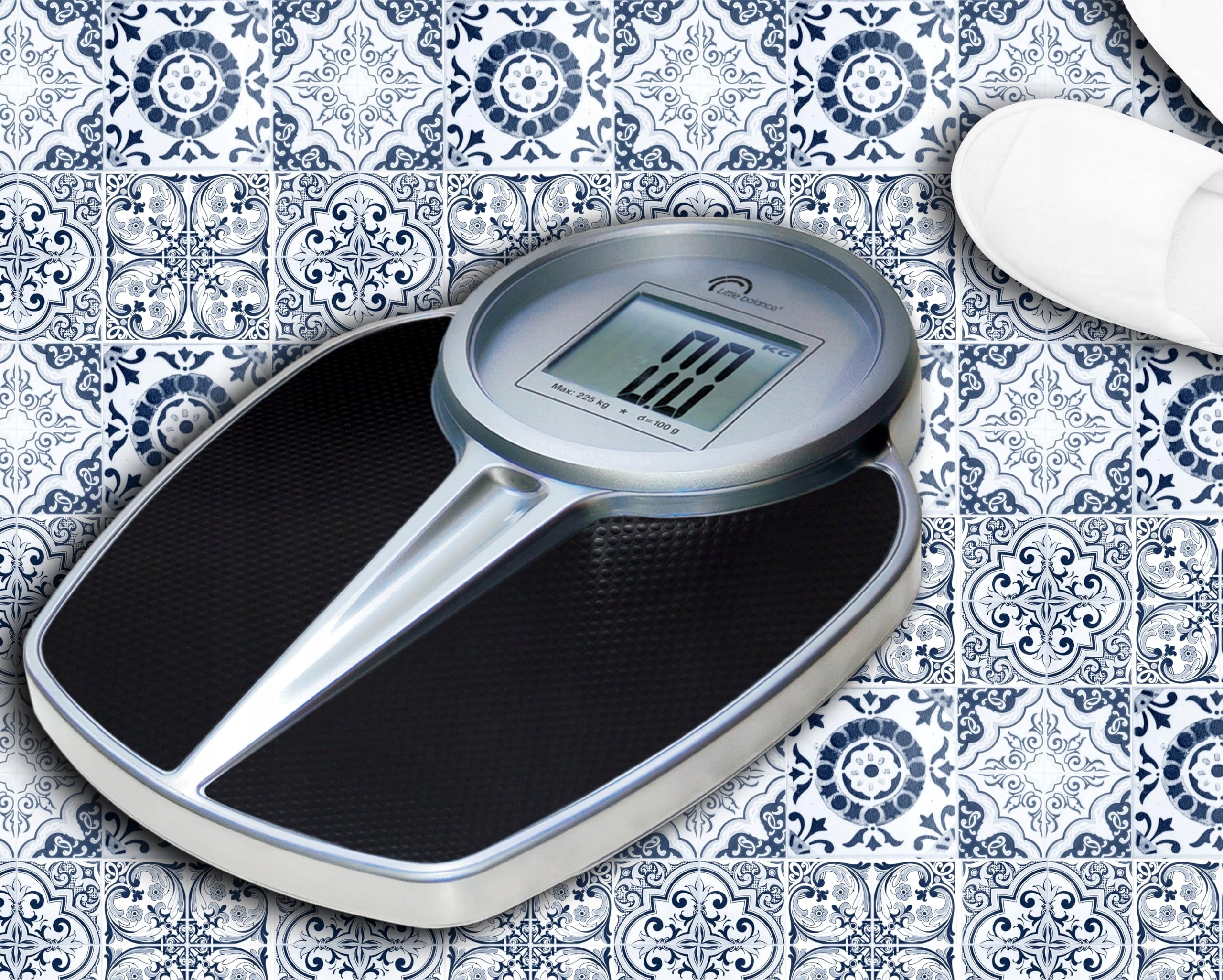 LITTLE BALANCE Personal Electronic Scale XXL 225kg Black Chrome Brand Little Balance