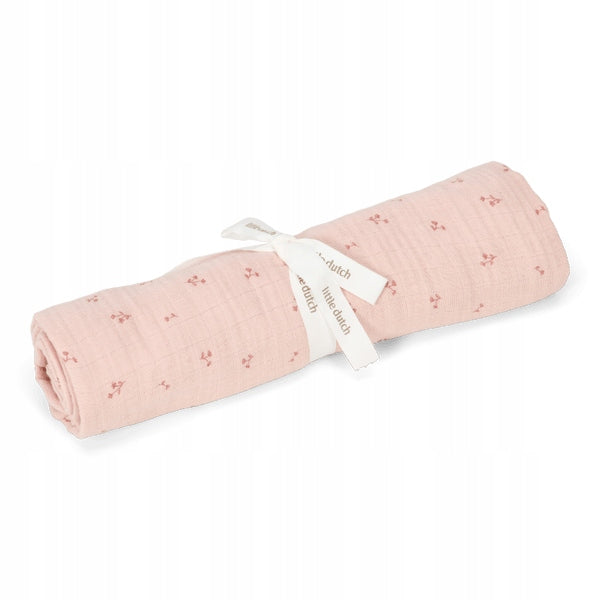 LITTLE DUTCH Swaddle muslin blanket 120x120 cm Pure Blossom
