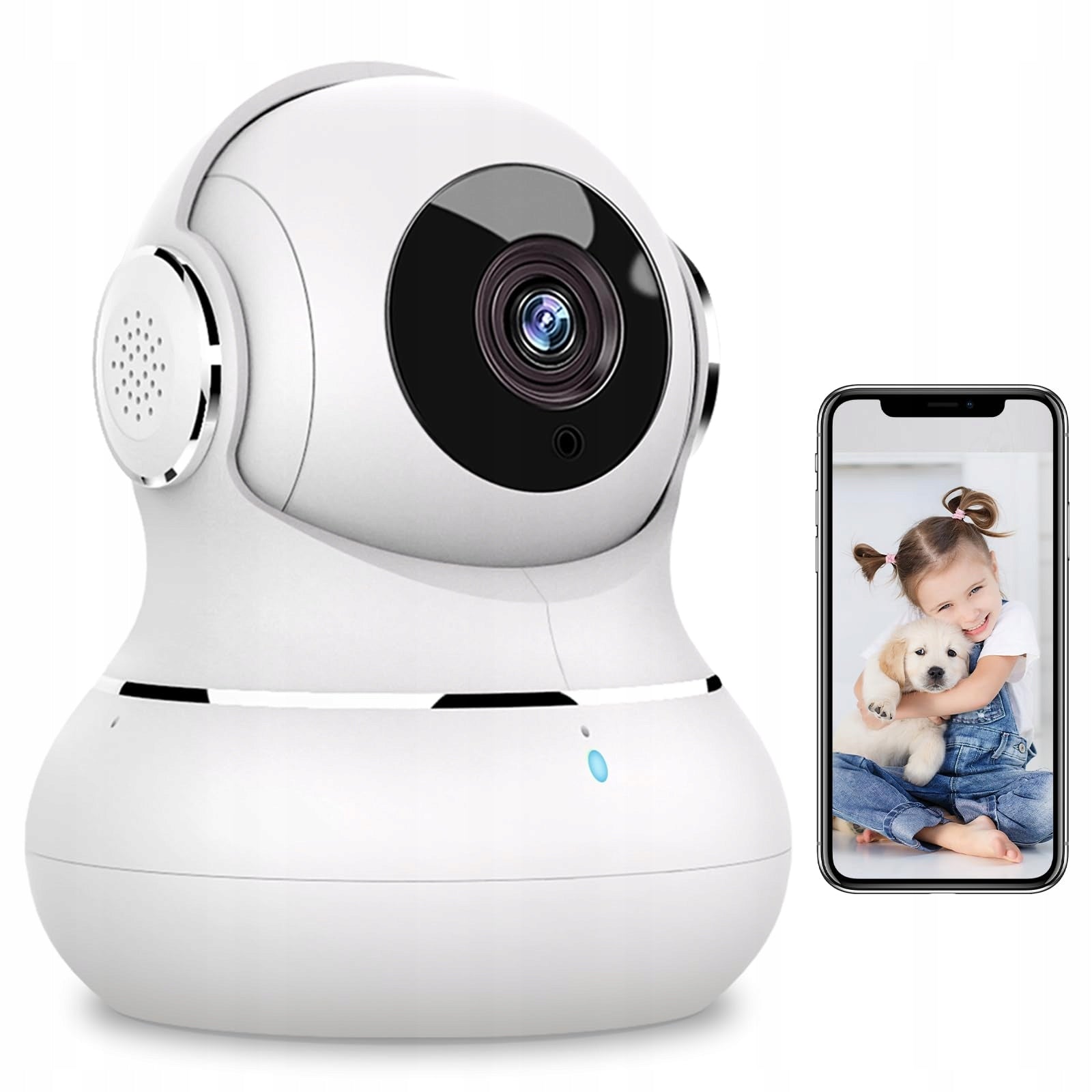 LITTLE ELF Indoor Camera 2K Babyphone 360° WiFi Audio Night Alexa