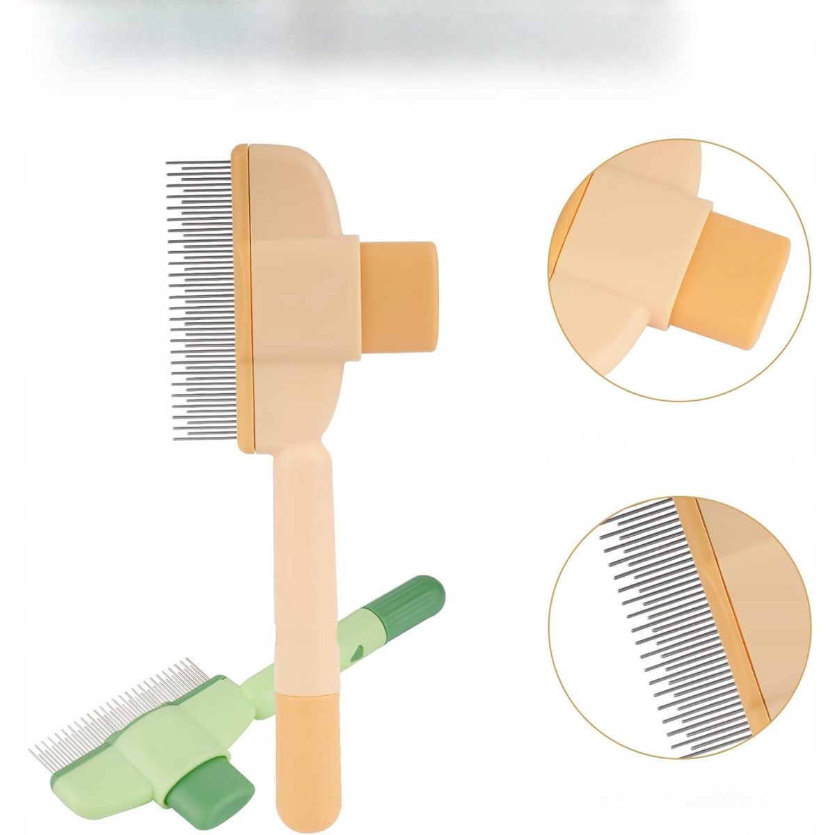 LIULIUSHUN SELF-CLEANING COMB FOR CAT AND DOG METAL TEETH SET OF 2PCS Brand no brand