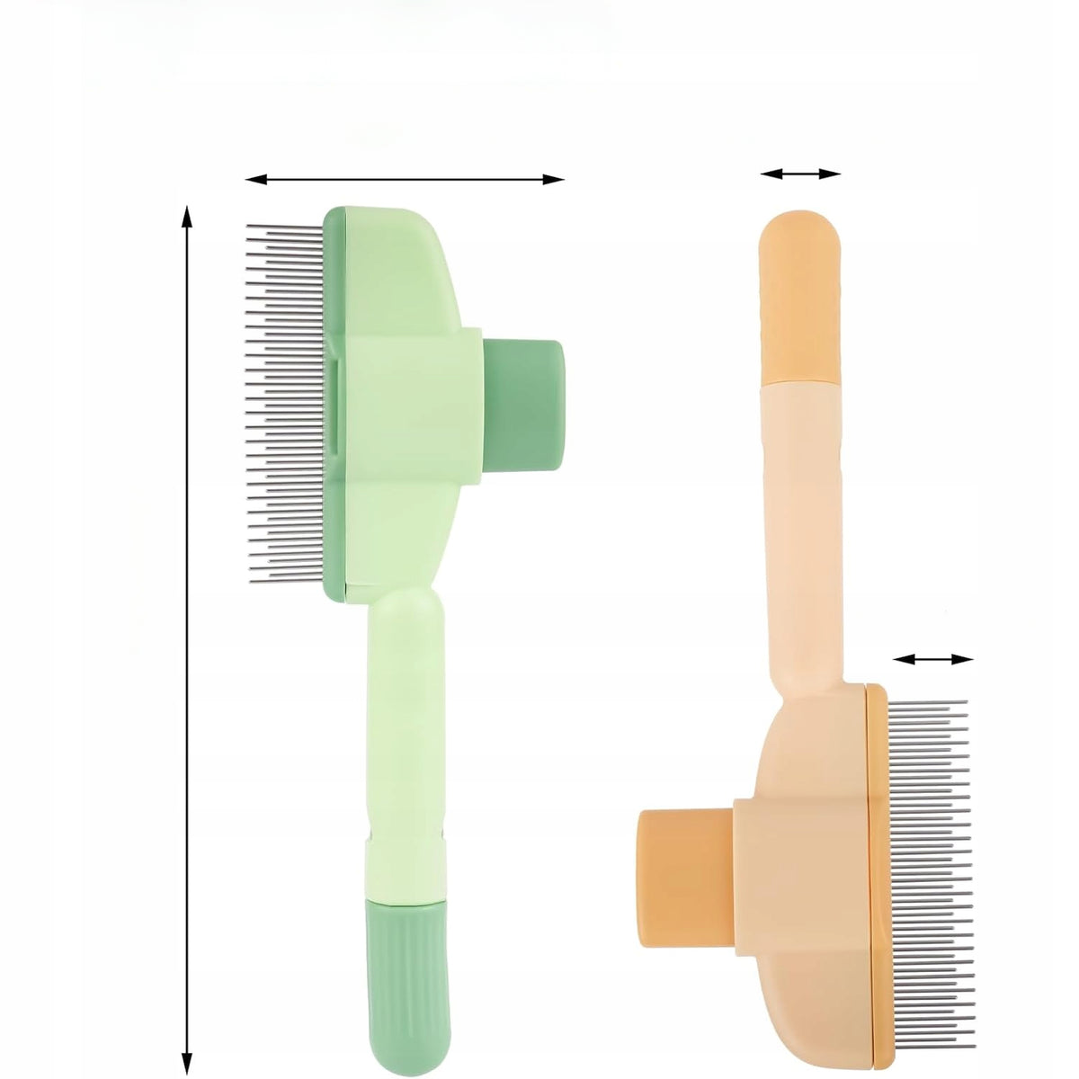 LIULIUSHUN SELF-CLEANING COMB FOR CAT AND DOG METAL TEETH SET OF 2PCS Packaging status original