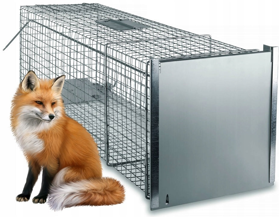 LIVE TRAP FOR FOXES, MARTENS, SHEDS, CATS, 102x29x31cm made in Poland
