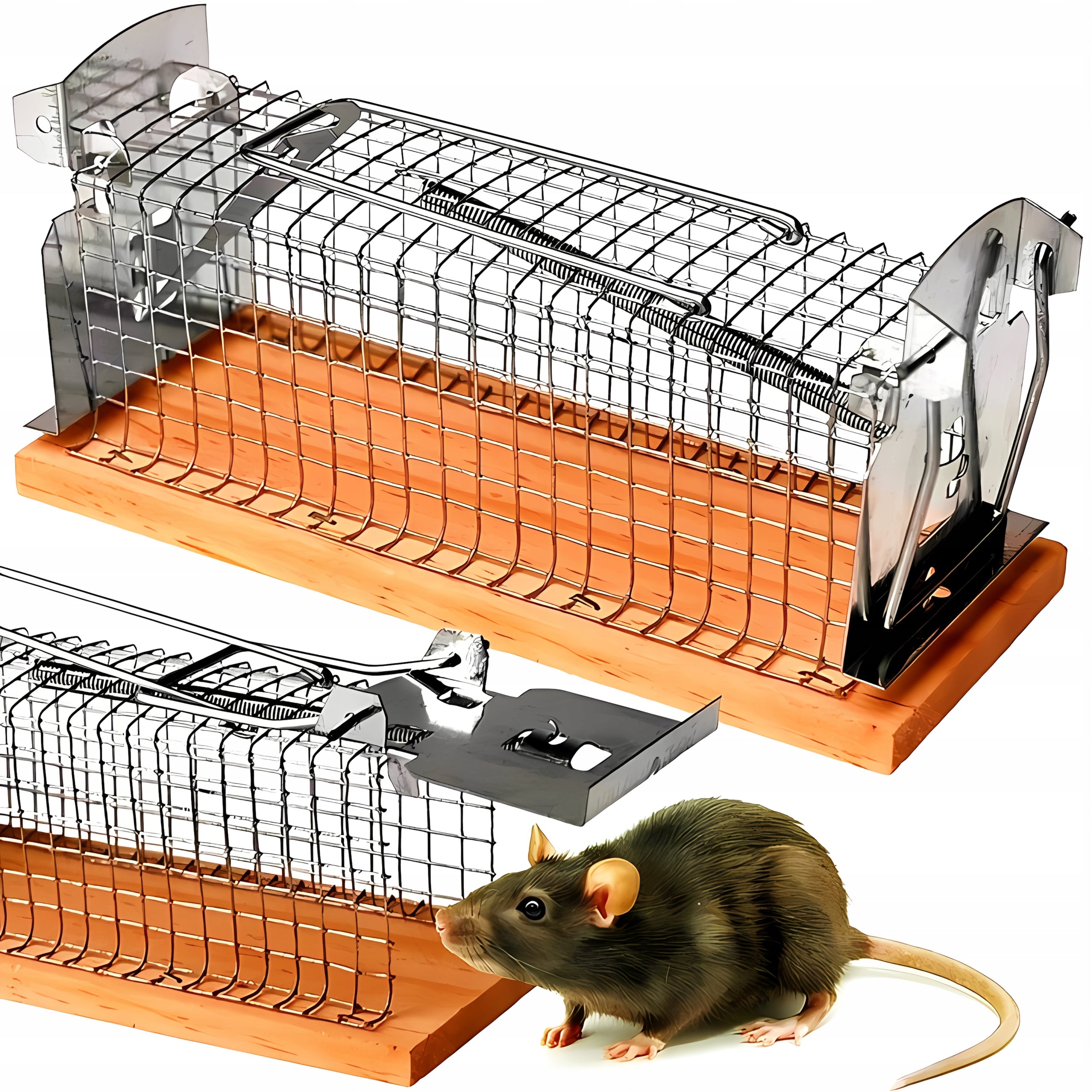 LIVETRAP PAW MOUSETRAP RATS RODENTS HUMANE METAL