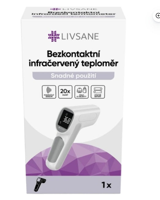 LIVSANE BEZKONTAKTNÍ INFRAČERVENÝ TEPLOMĚR