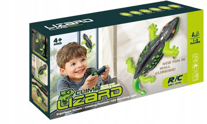 LIZARD REMOTE CONTROLLED WALKING ON THE WALLS GECKO ON THE REMOTE CONTROL GLOWS Manufacturer code ZG01
