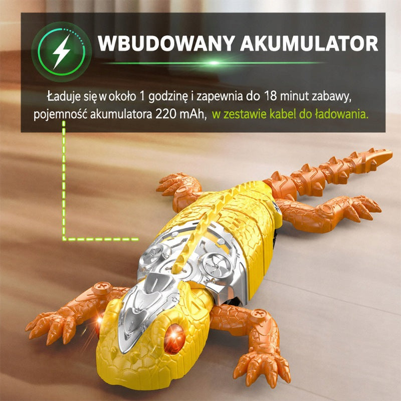 LIZARD REMOTE CONTROLLED WALKING ON THE WALLS GECKO ON THE REMOTE CONTROL LIGHTS LED Kind walking