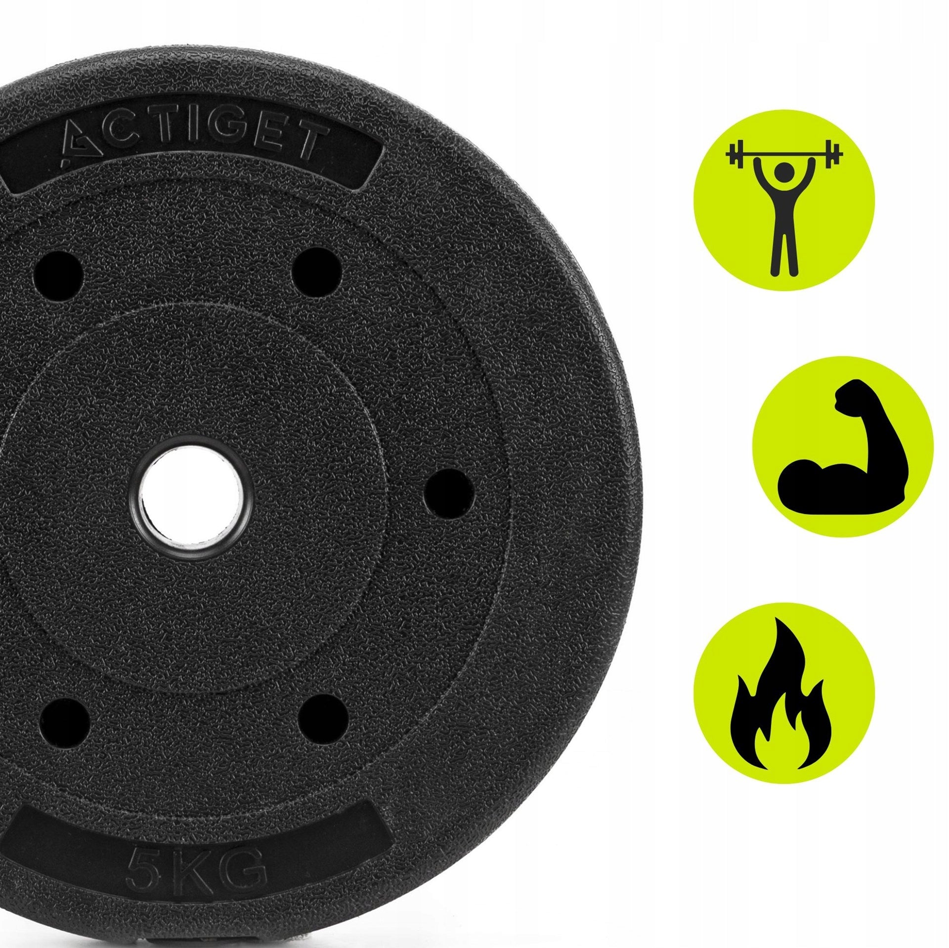 LOAD PLATE 5 kg BARBELL DISC 29mm BITUMINOUS DUMBBELLS COMPOSITE Total weight 5 kg