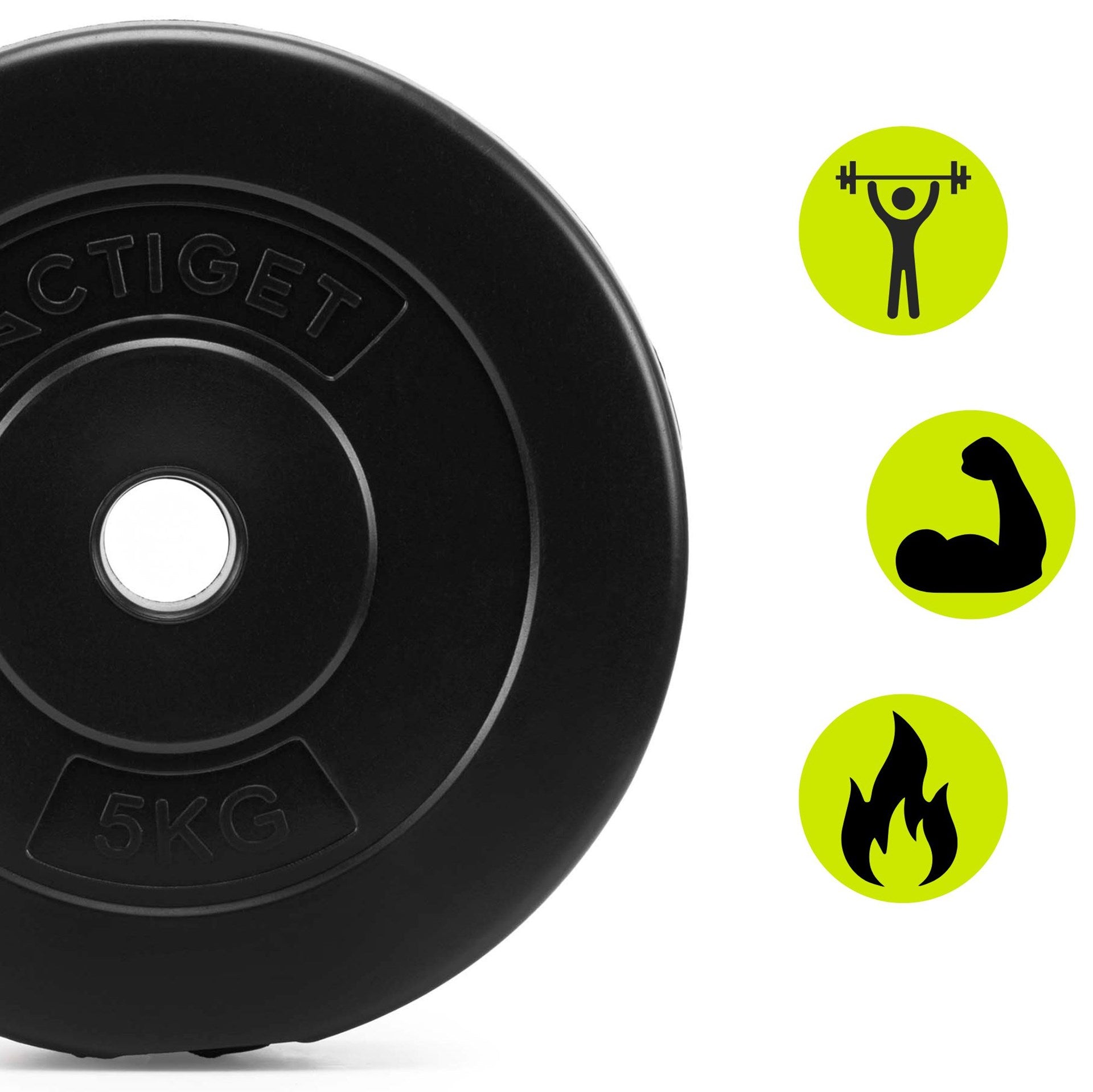 LOAD PLATE 5kg BARBELL PUCK 31 BITUMINOUS COMPOSITE DUMBBELLS Model ACT0076 OBCIĄŻENIE KOMPOZYTOWE 5 KG 31 MM