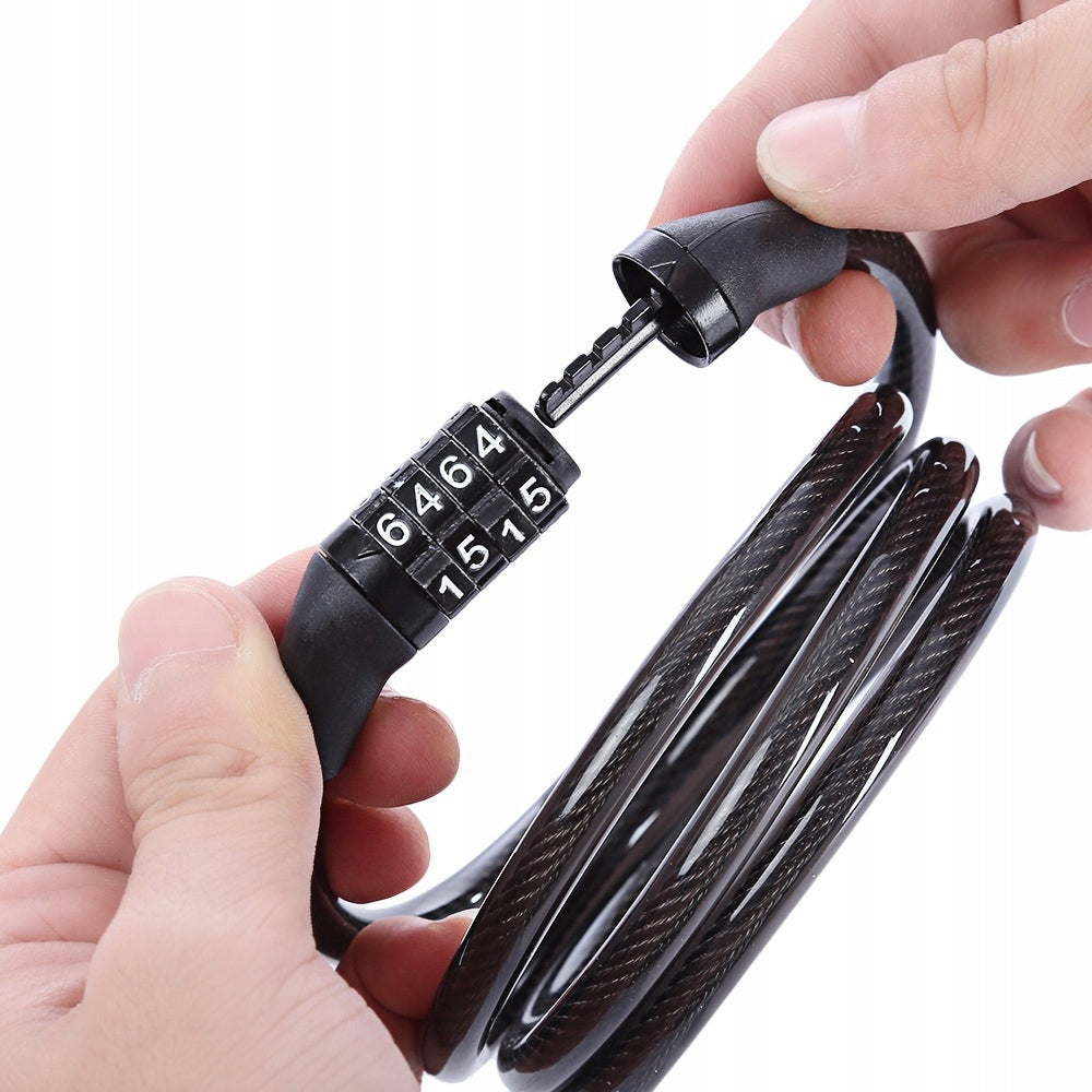 LOCK FOR CITY ELECTRIC BIKE FOR CIPHER CODE FOLDING CLASP Model BLOKADA ROWEROWA Reverse