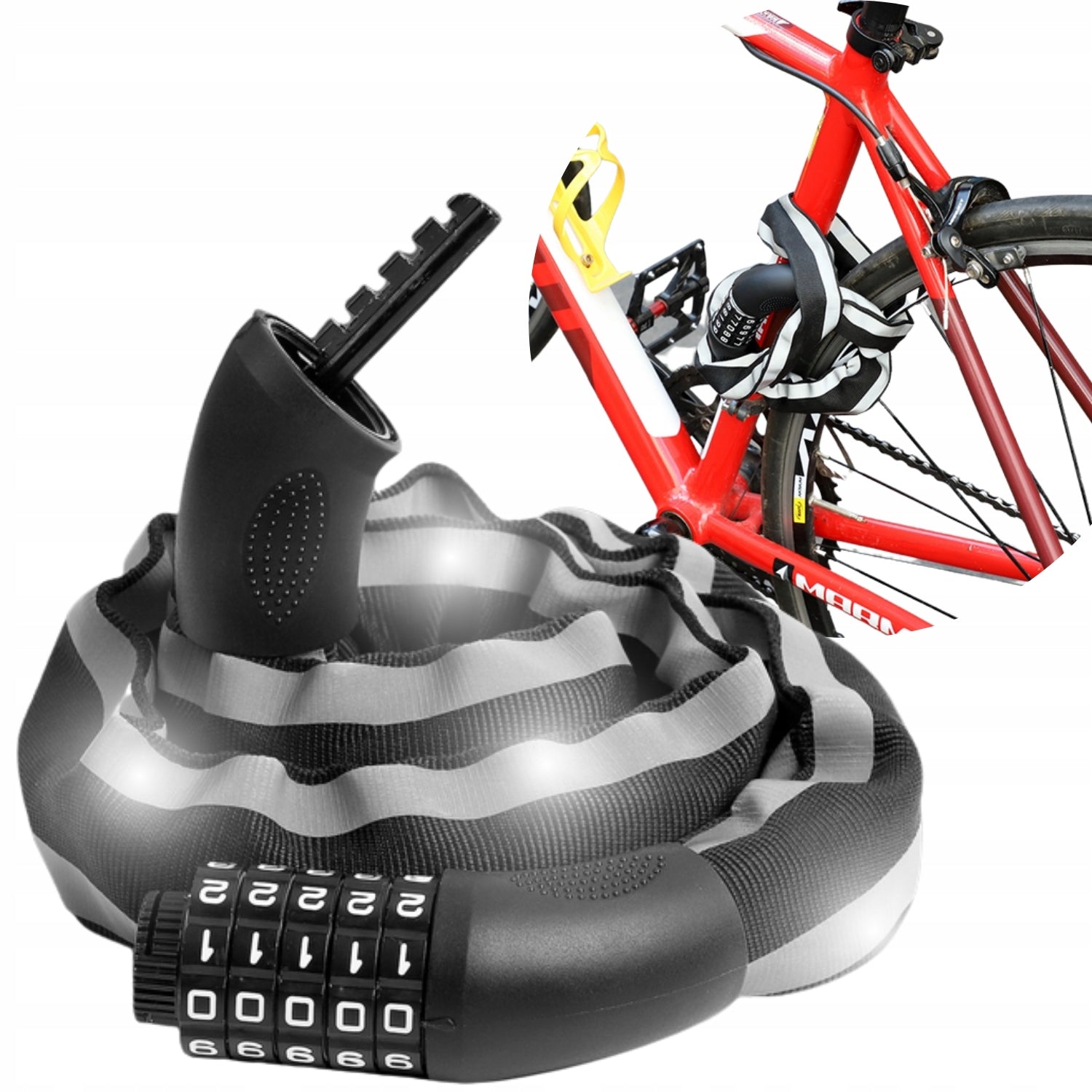 LOCK SECURING BICYCLE CHAIN ON BIKE MOTOR LOCK CIPHER Kind chain