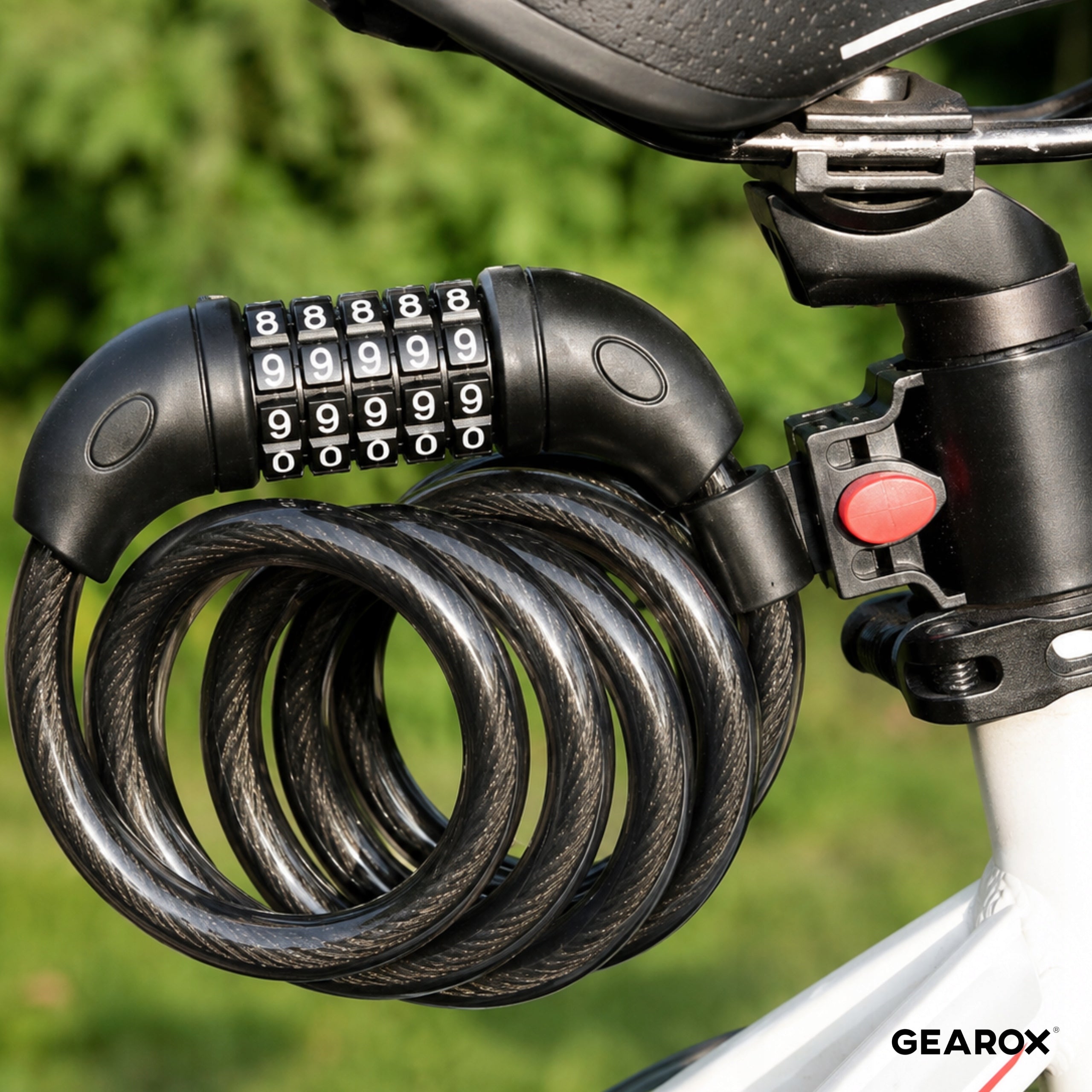 LOCK THE BIKE WITH CIPHER CODE SOLID CLASP BICYCLE SECURITY PADLOCK Kind cord