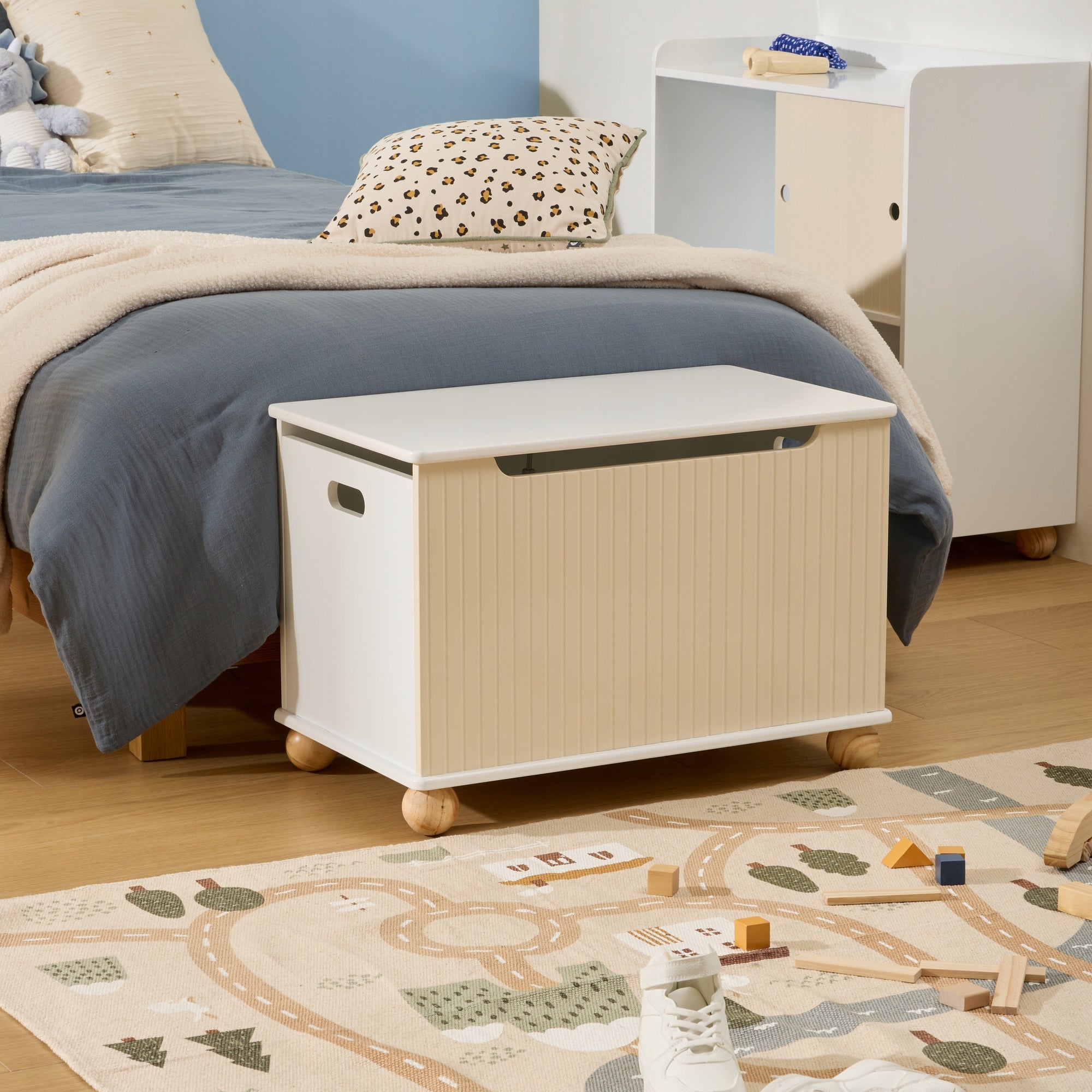 LOCKABLE BOX MDF 60X36X41 5KG BEIGE FOR STORING TOYS Brand Atmosphera