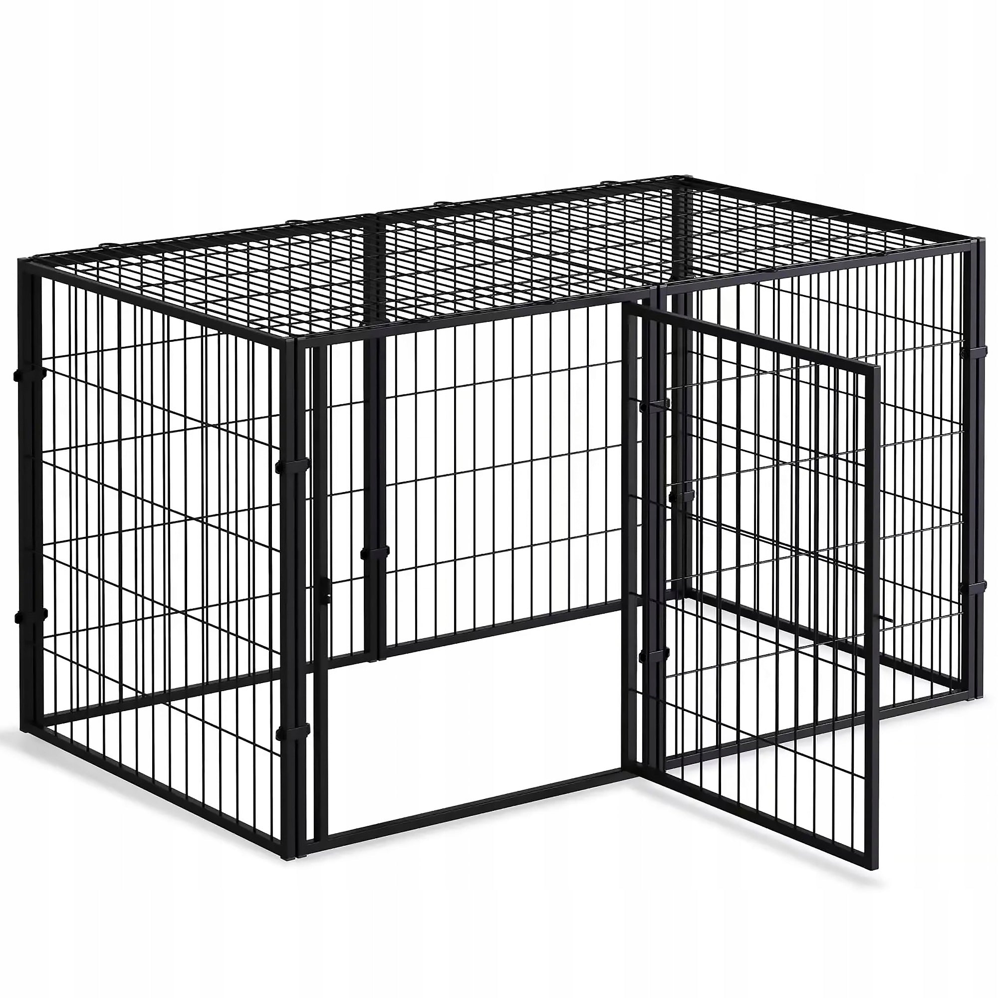 LOCKABLE PLAYPEN DOG CAGE MADE OF METAL, CATWALK FOR RABBIT CORRAL 6 PANELS