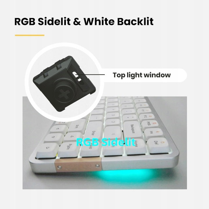 LOFREE Flow84 Whitee Mechanical Keyboard Manufacturer code LOFREE Flow84 niskoprofilowa, 75% White