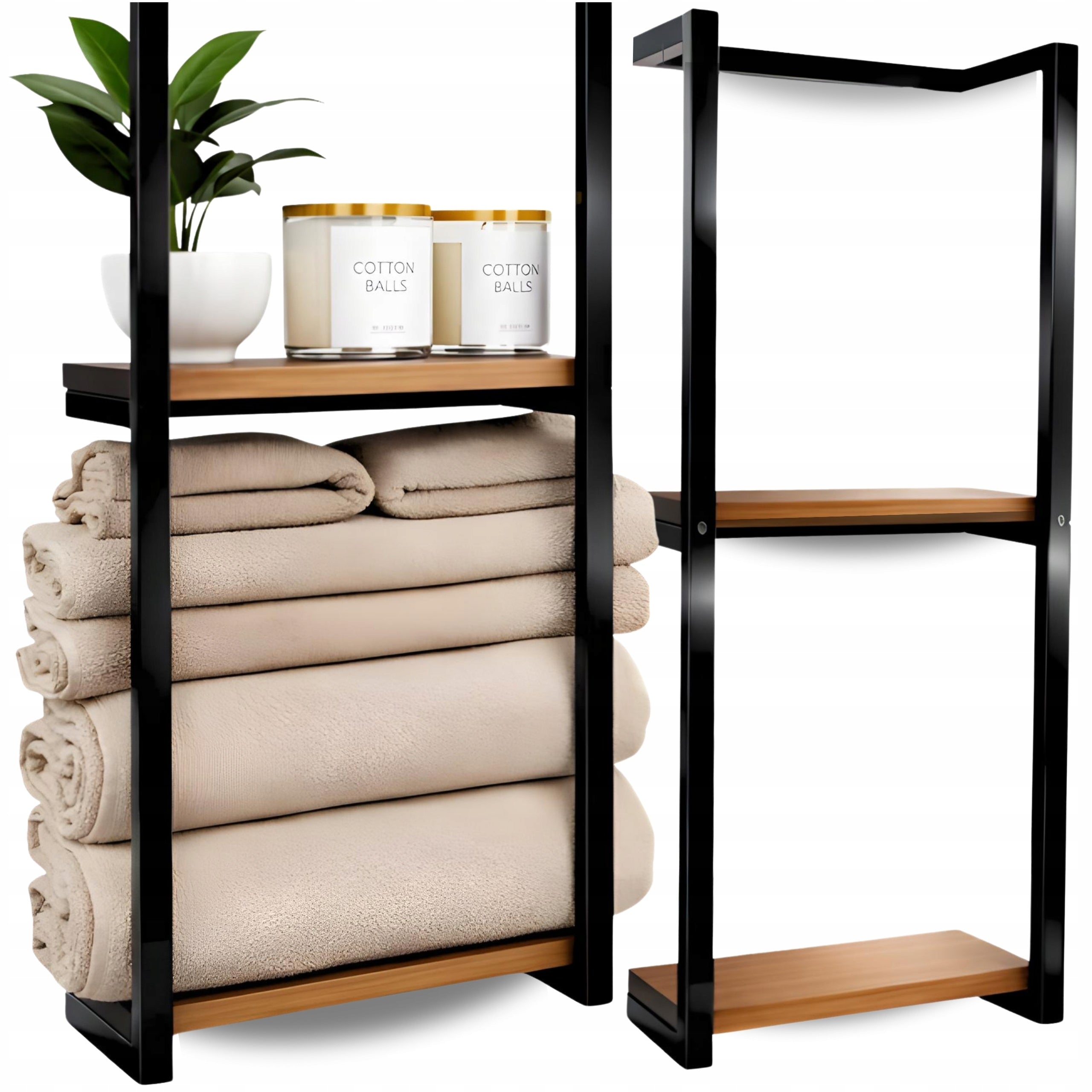 LOFT TOWEL SHELF FOR BATHROOM HANGING METAL CABINET HANGER 77CM WWG