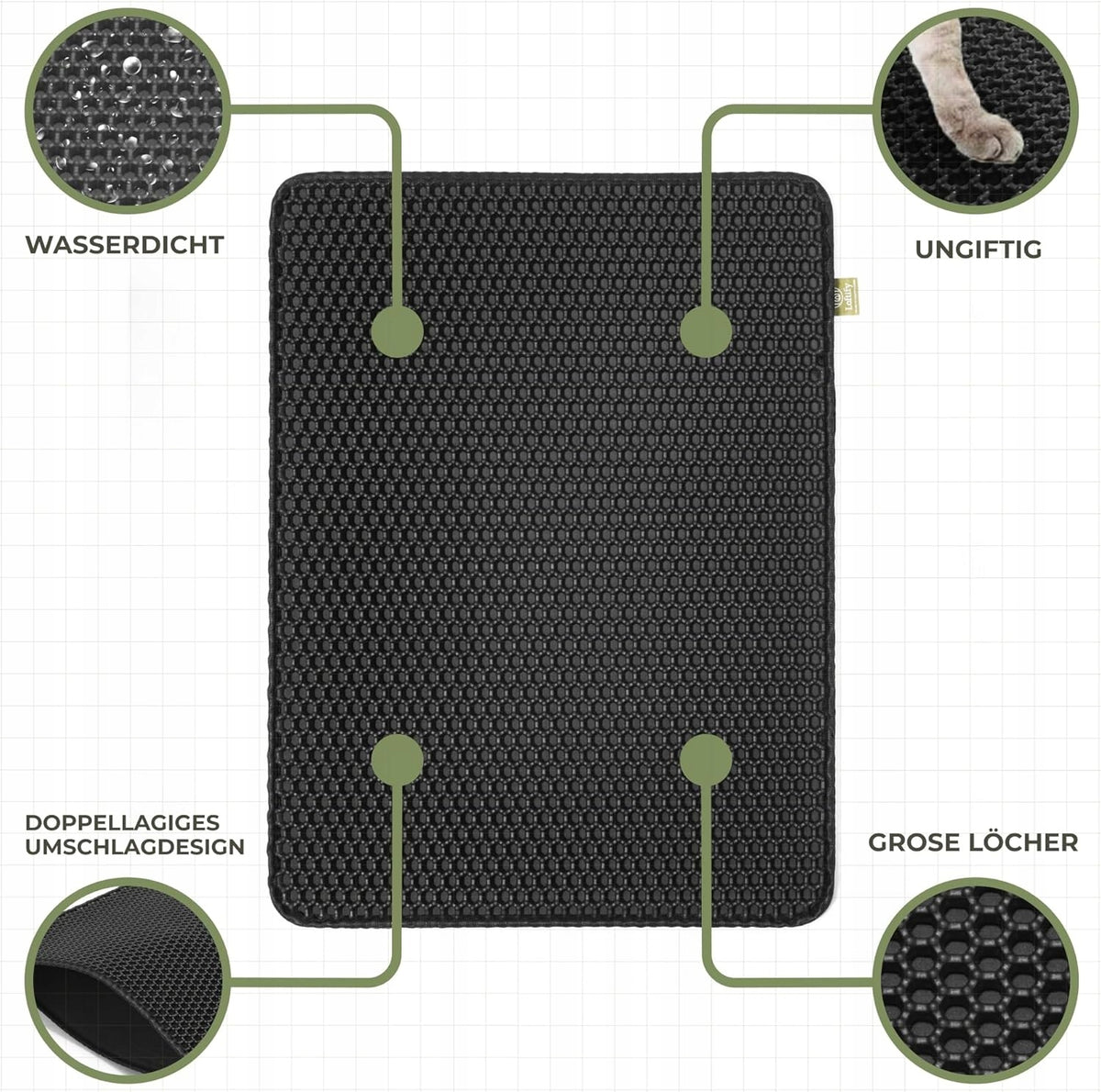 LOFTIFY CAT LITTER BOX MAT WATERPROOF NON-SLIP WITH EVA 60x45 Manufacturer code UEVAKM6045BHC
