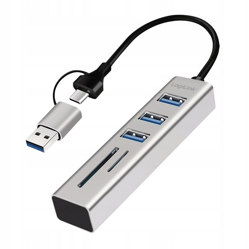 LOGILINK Hub 3xUSB3.0 with memory card reader