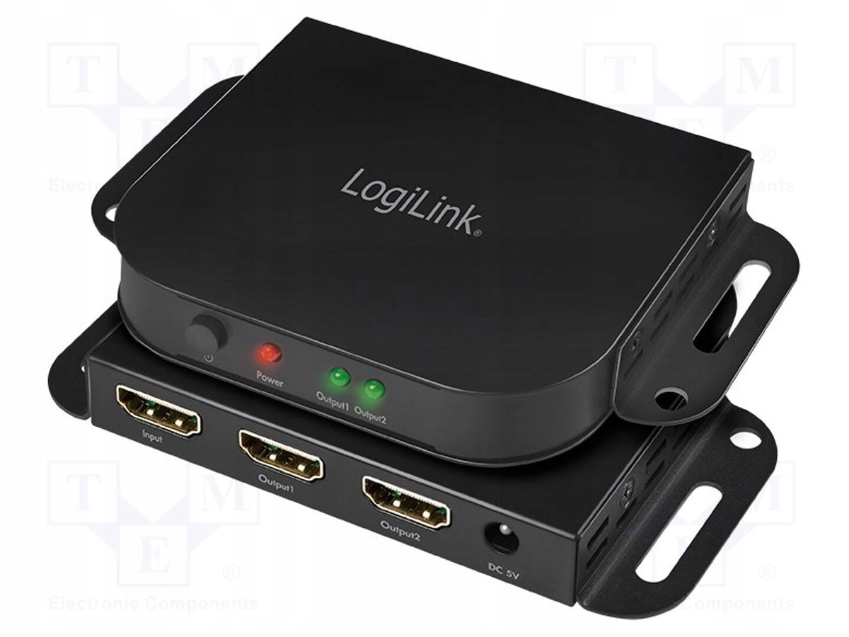 LOGILINK Switch; HDMI 2.0,with handle; Input: HDMI socket x2; black
