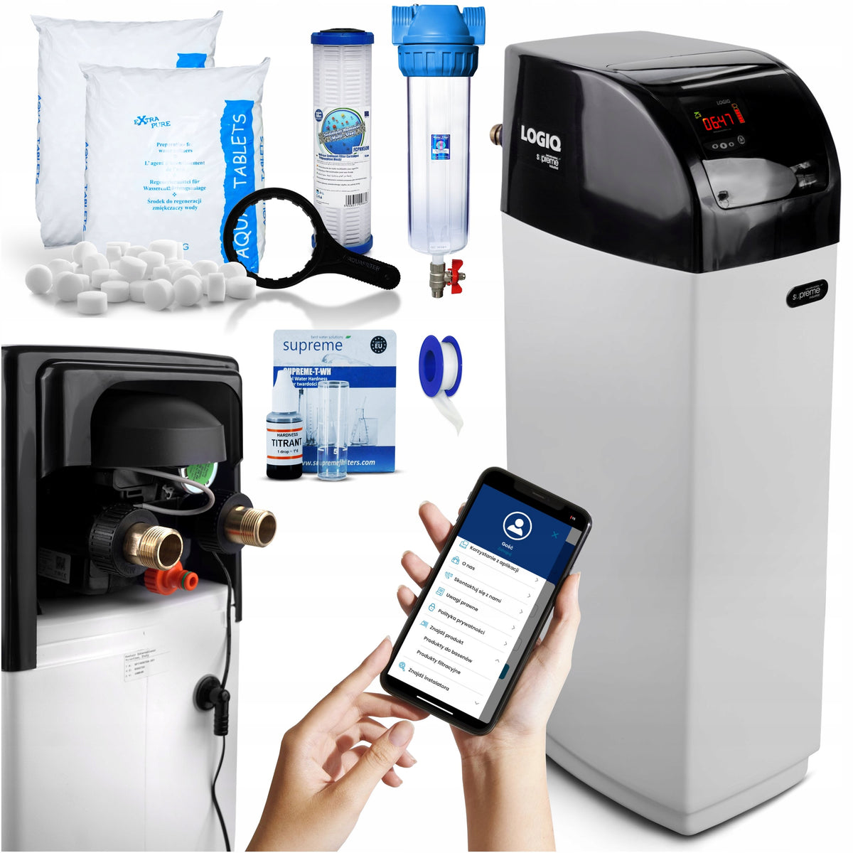 LOGIQ SUPREME 35 Water Softener Whole House Treatment Station UP-FLOW DLFR