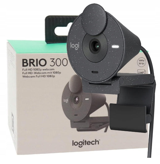 LOGITECH BRIO 300 FULL HD 1080P WEBCAM WITH PRIVACY COVER