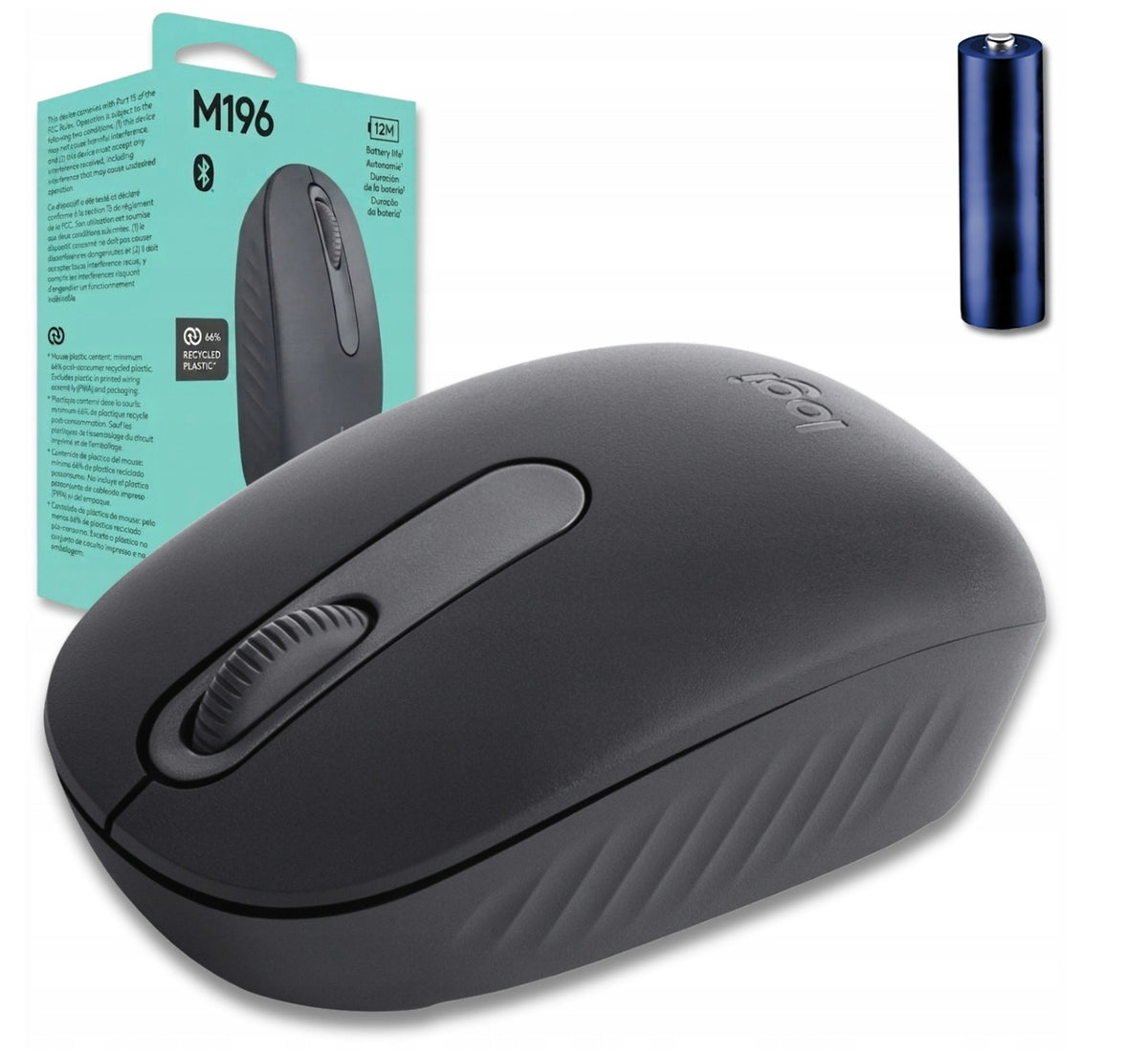 LOGITECH M196 BLUETOOTH MOUSE 1000 DPI GRAPHITE 3 BUTTONS