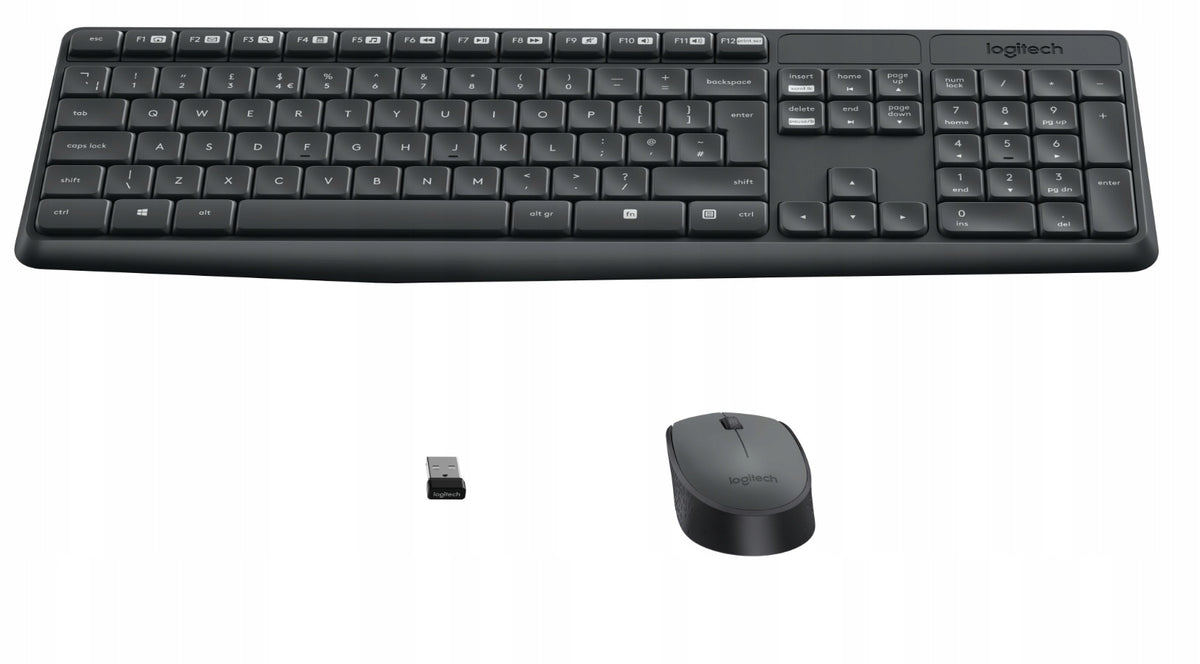 LOGITECH MK235 WIRELESS KEYBOARD AND MOUSE SET 2.4GHZ USB 1000 DPI
