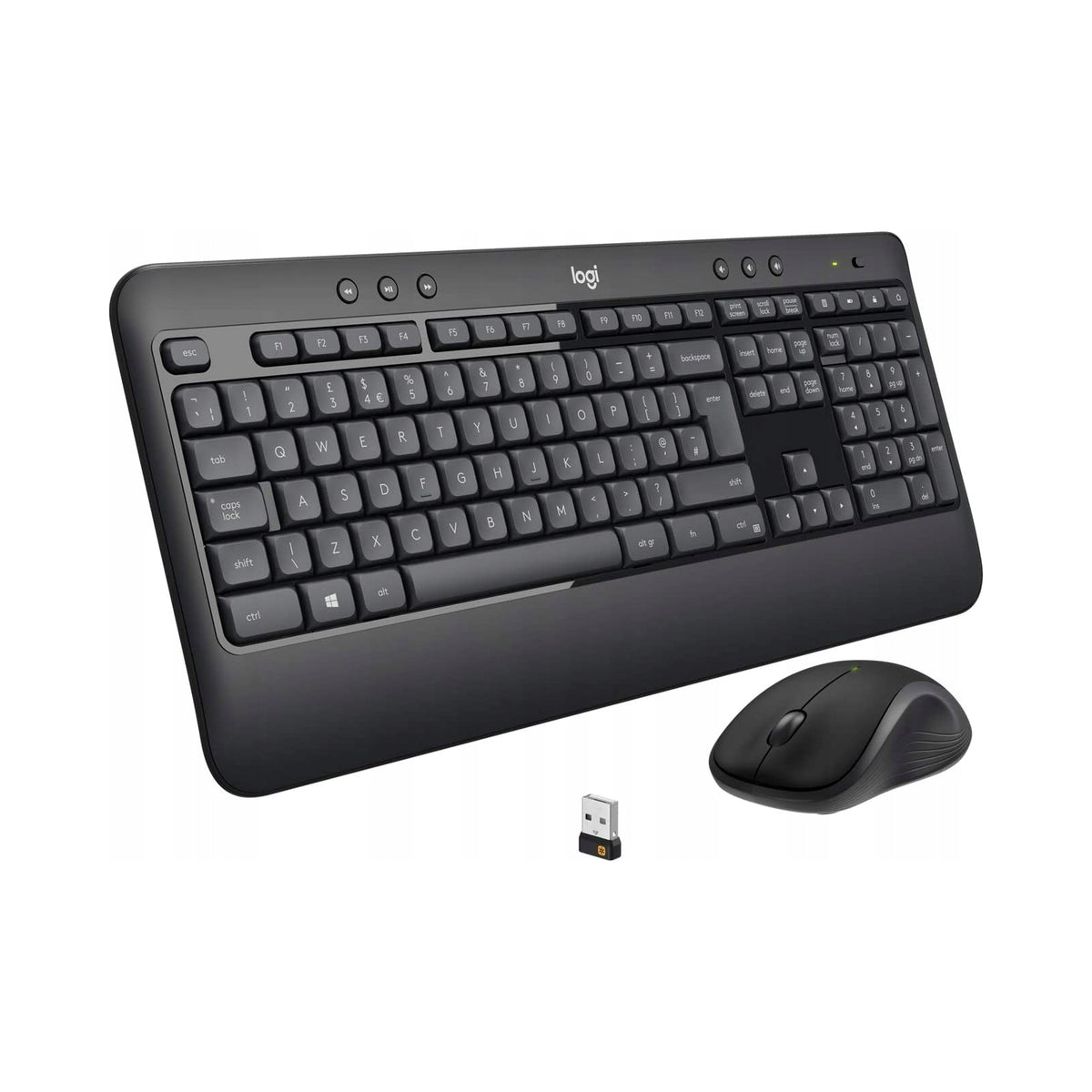 LOGITECH MK540 ADVANCED KEYBOARD SET MOUSE 2.4 GHZ UNIFYING USB NEW