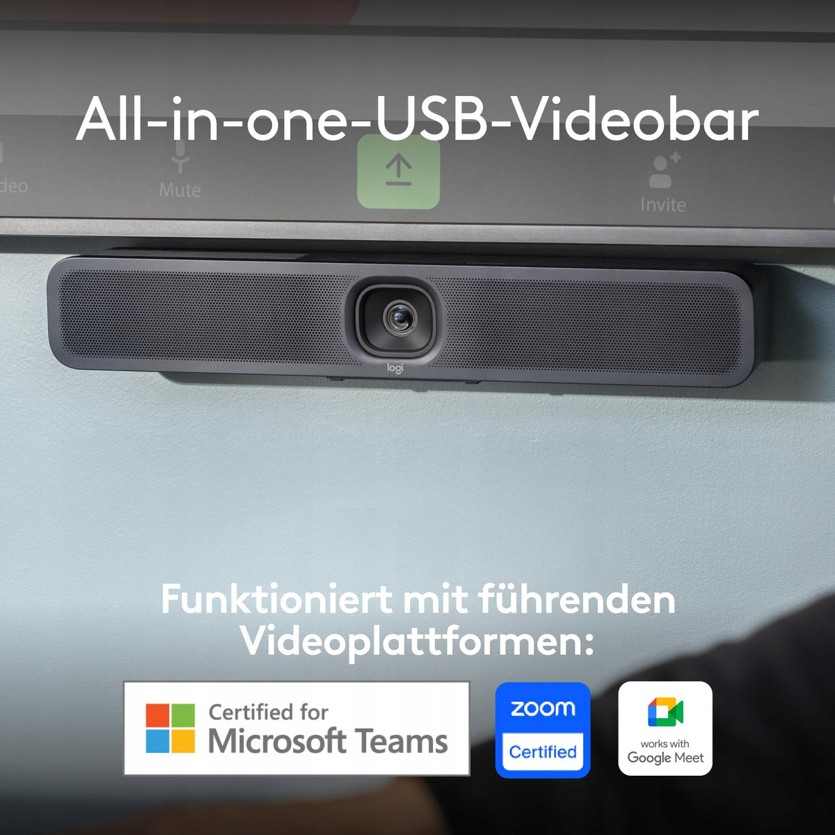 LOGITECH MeetUp 2 USB AI Conference Camera for Teams, Zoom, Google Packaging status original