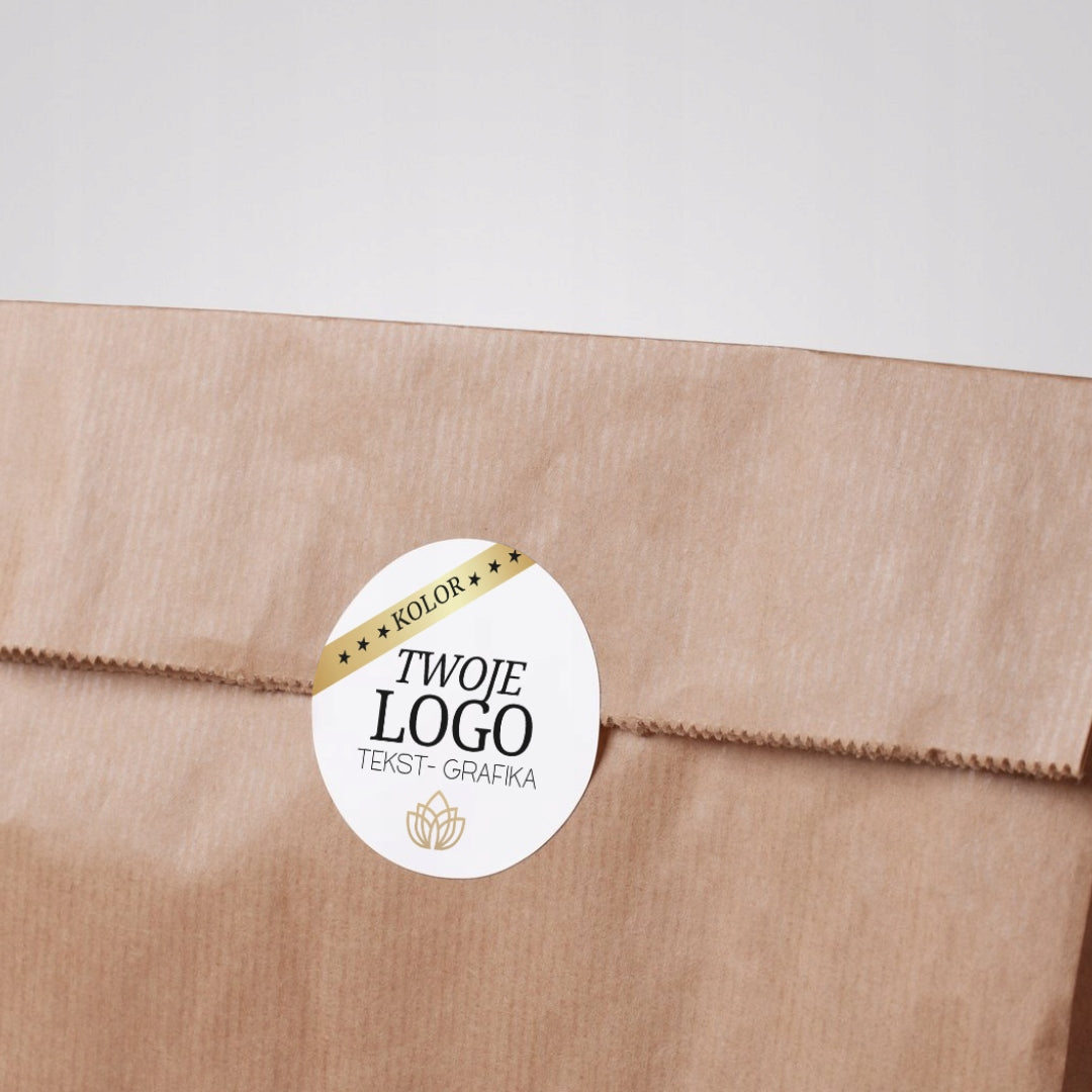 LOGO LABEL STICKERS ROUND ADVERTISING COLOR CUSTOM GENERATOR Material paper