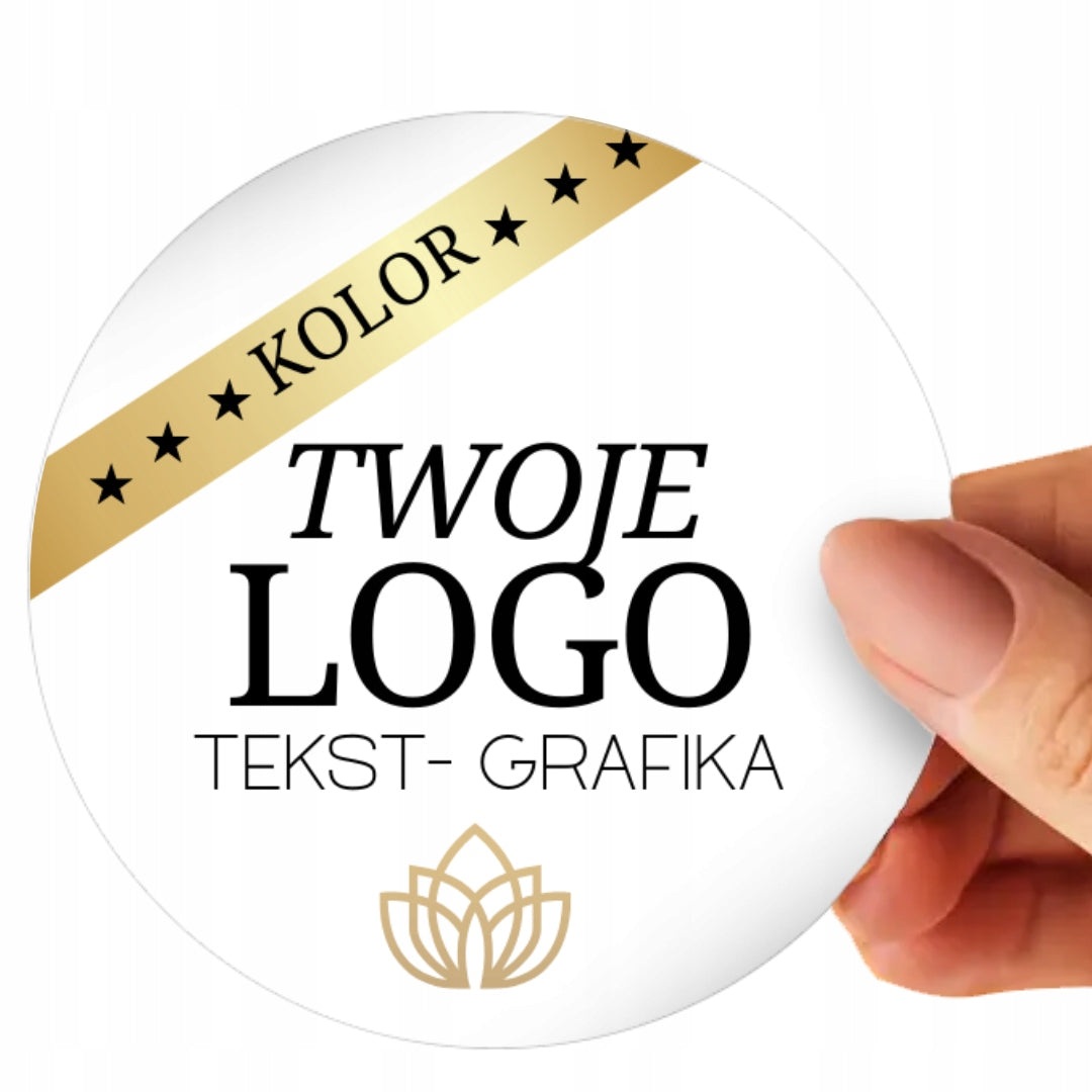 LOGO LABEL STICKERS ROUND ADVERTISING COLOR CUSTOM GENERATOR