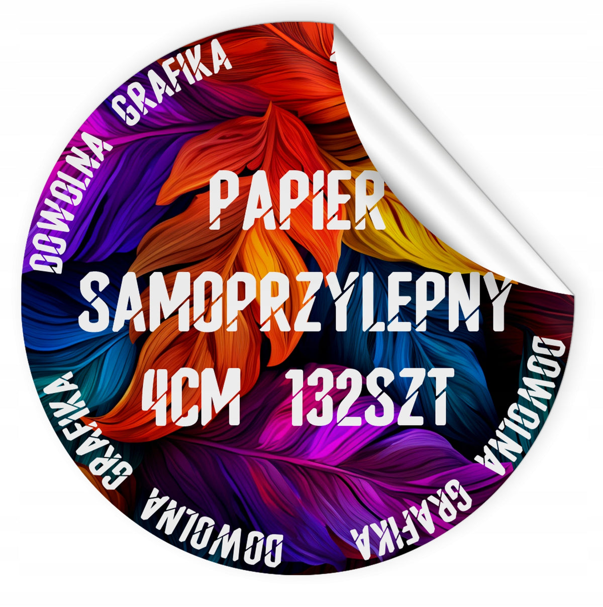 LOGO LABEL STICKERS ROUND ADVERTISING SELF-ADHESIVE PAPER 4CM 132PCS
