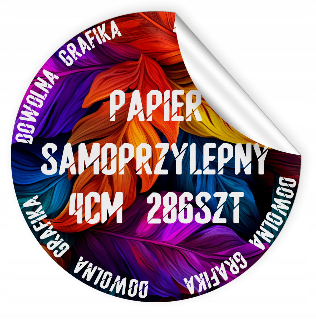 LOGO LABEL STICKERS ROUND ADVERTISING SELF-ADHESIVE PAPER 4CM 286PCS
