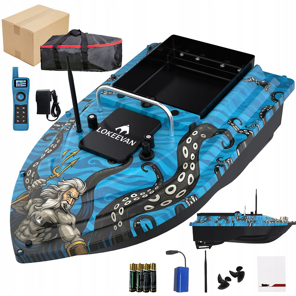 LOKEEVAN D32ED Bait Boat 8,4V 12000mAh 2KG 500m GPS+Beidou LED Range