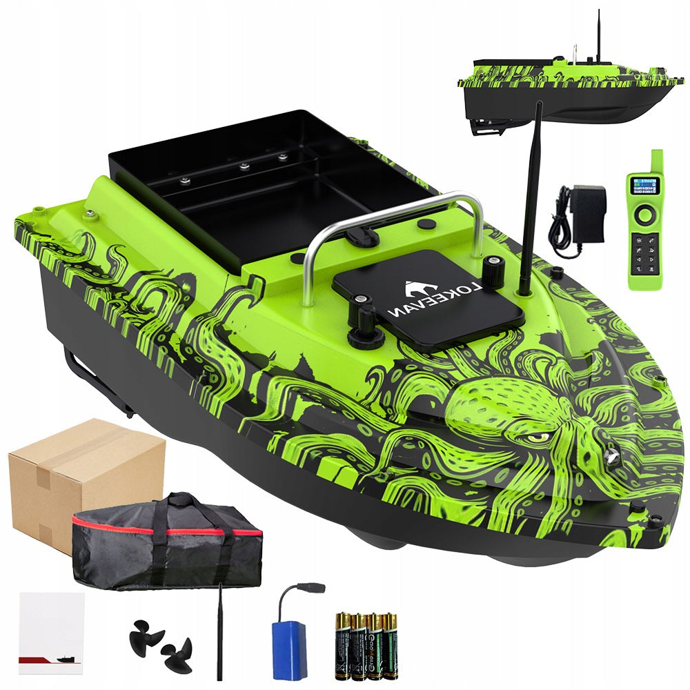 LOKEEVAN D32ED Bait Boat 8,4V 12000mAh 2KG 500m GPS+Beidou LED Range