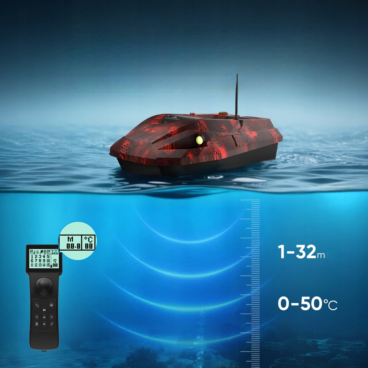 LOKEEVAN D50E GPS Sonar 2x15600mAh 12V 2KG 1.7m/s Brand no brand