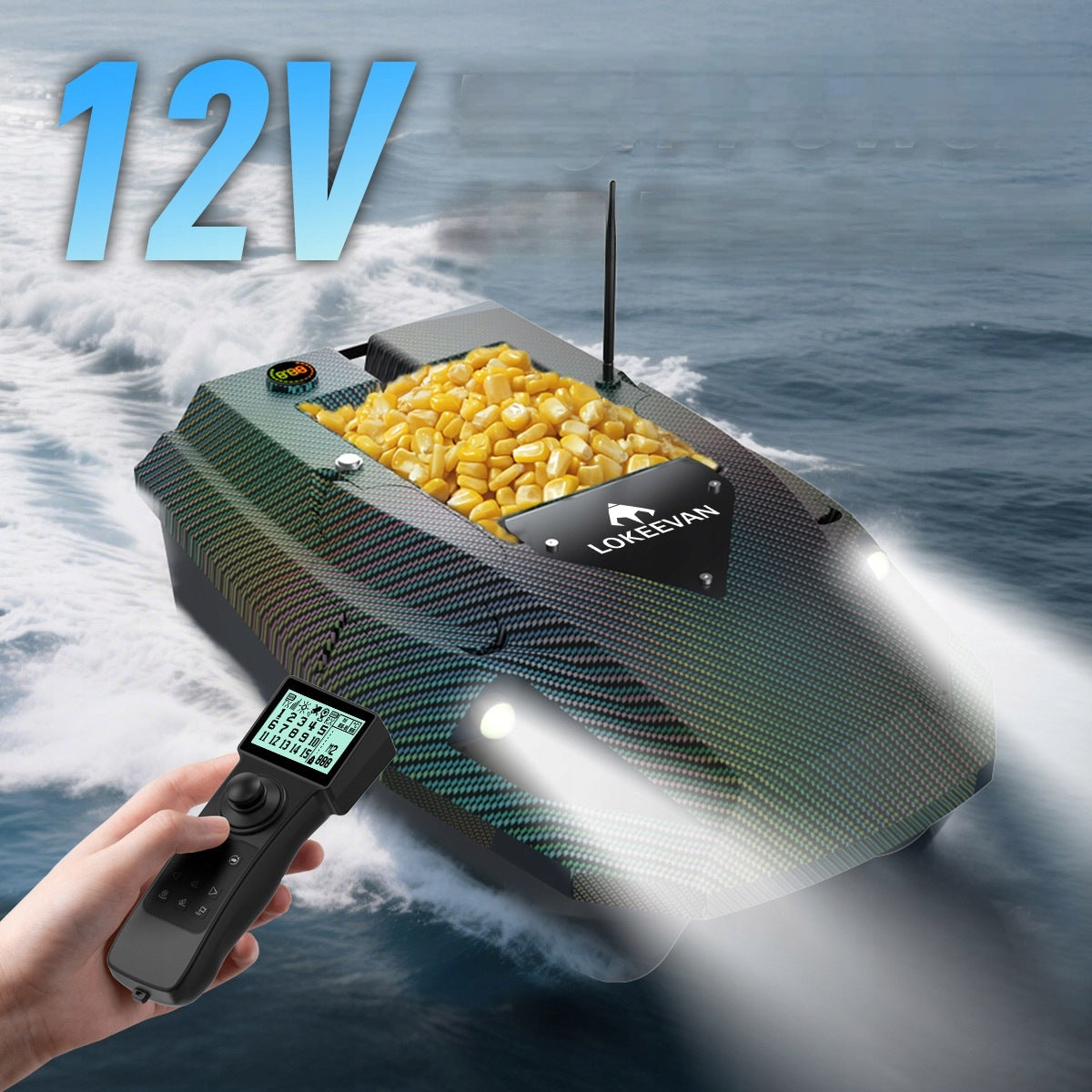 LOKEEVAN D50E GPS Sonar 2x15600mAh 12V 2KG 1.7m/s Packaging status original