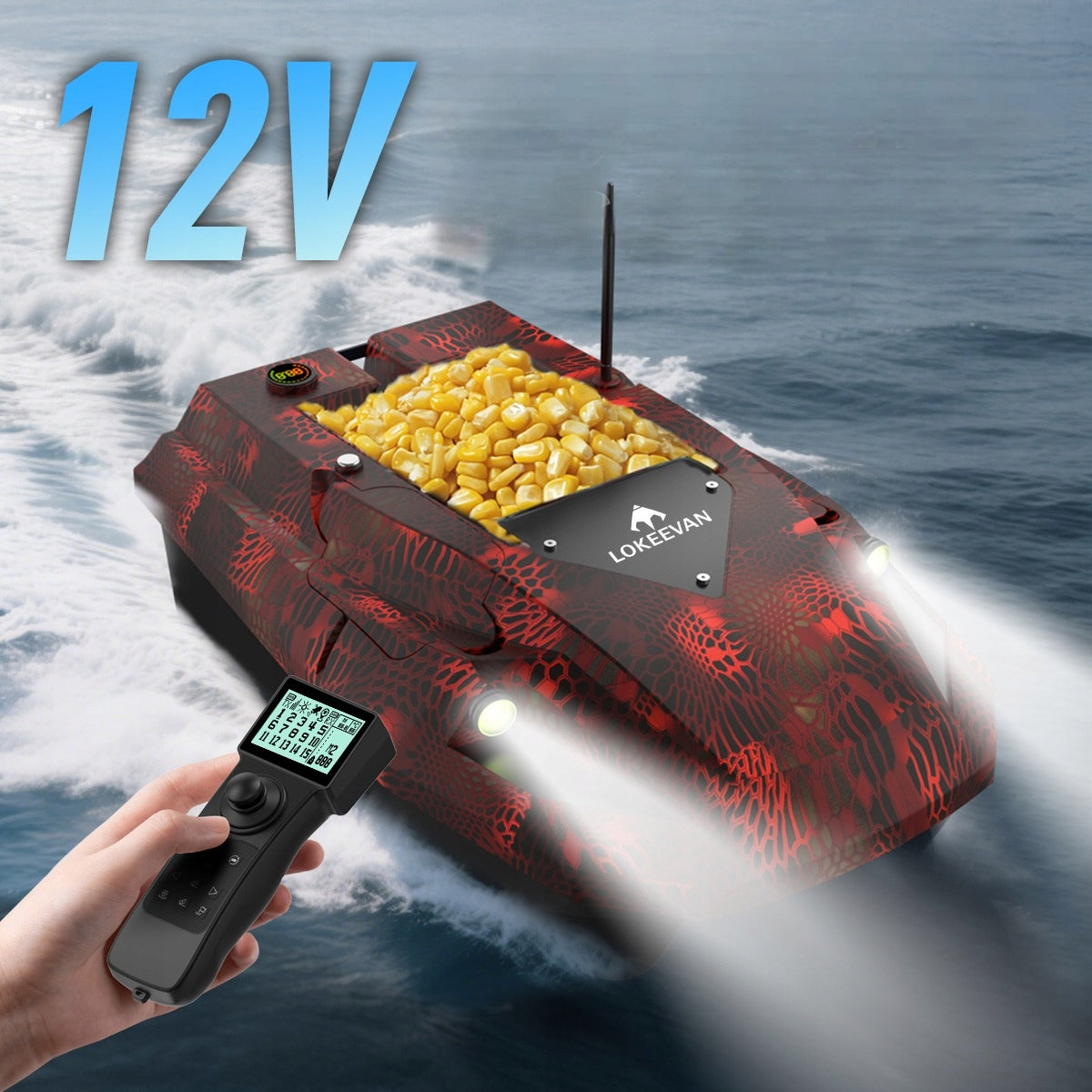 LOKEEVAN D50E GPS Sonar 2x15600mAh 12V 2KG 1.7m/s Packaging status original